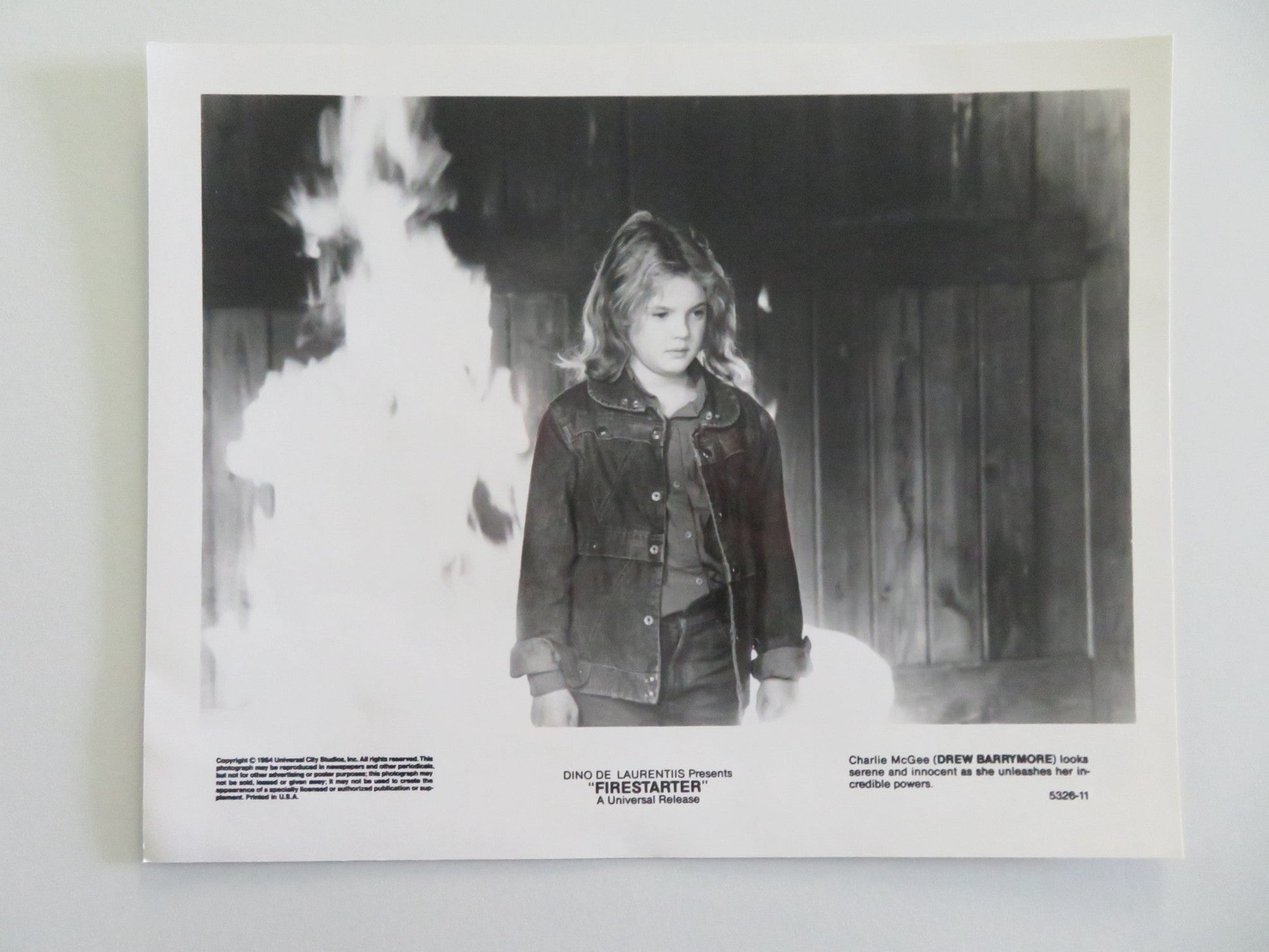 FIRESTARTER MOVIE STILL PHOTO LOT OF 2 DREW BARRYMORE HEATHER LOCKLEAR 1984 Movie posters