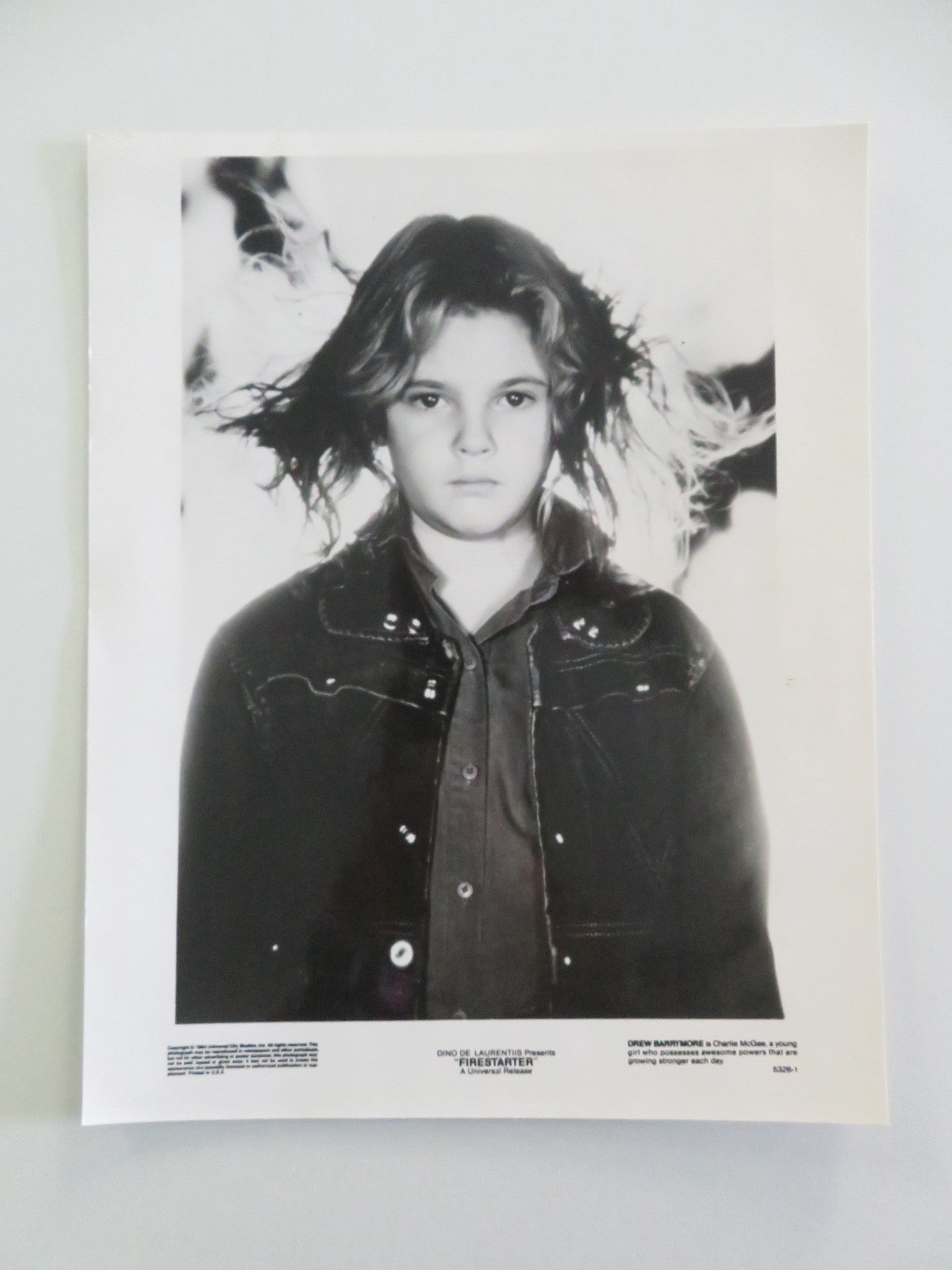 FIRESTARTER MOVIE STILL PHOTO LOT OF 2 DREW BARRYMORE HEATHER LOCKLEAR 1984 Movie posters