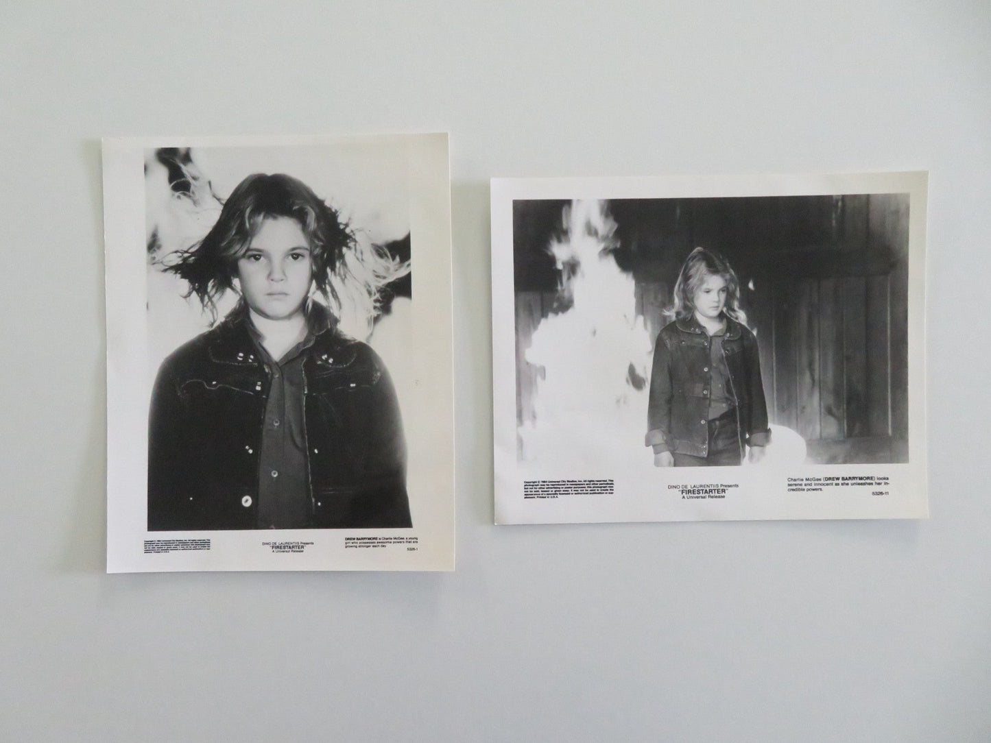 FIRESTARTER MOVIE STILL PHOTO LOT OF 2 DREW BARRYMORE HEATHER LOCKLEAR 1984 Movie posters