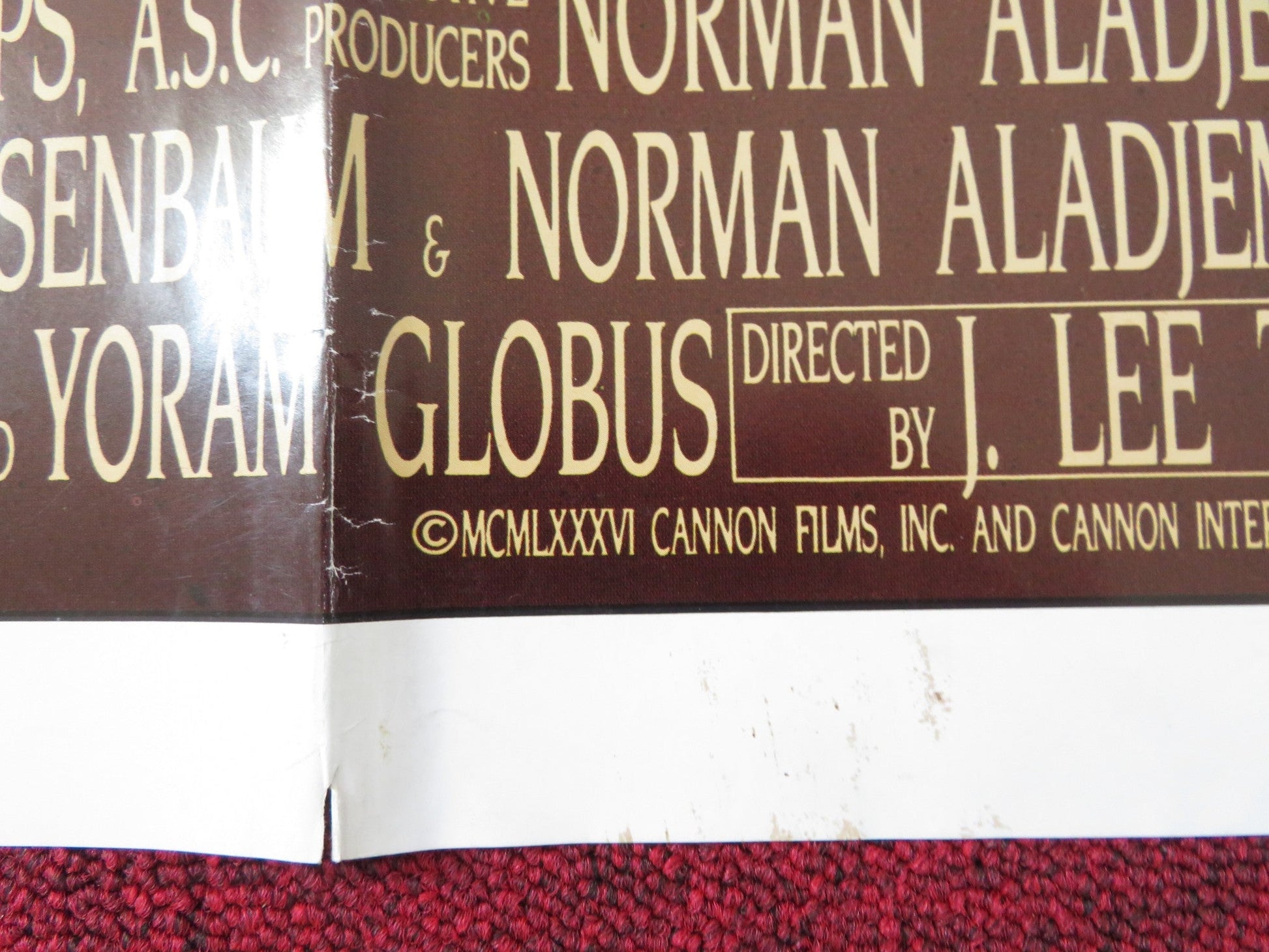 FIREWALKER FOLDED US ONE SHEET POSTER CANNON CHUCK NORRIS LOU GOSSETT 1986 Rendezvous Cinema Movie posters