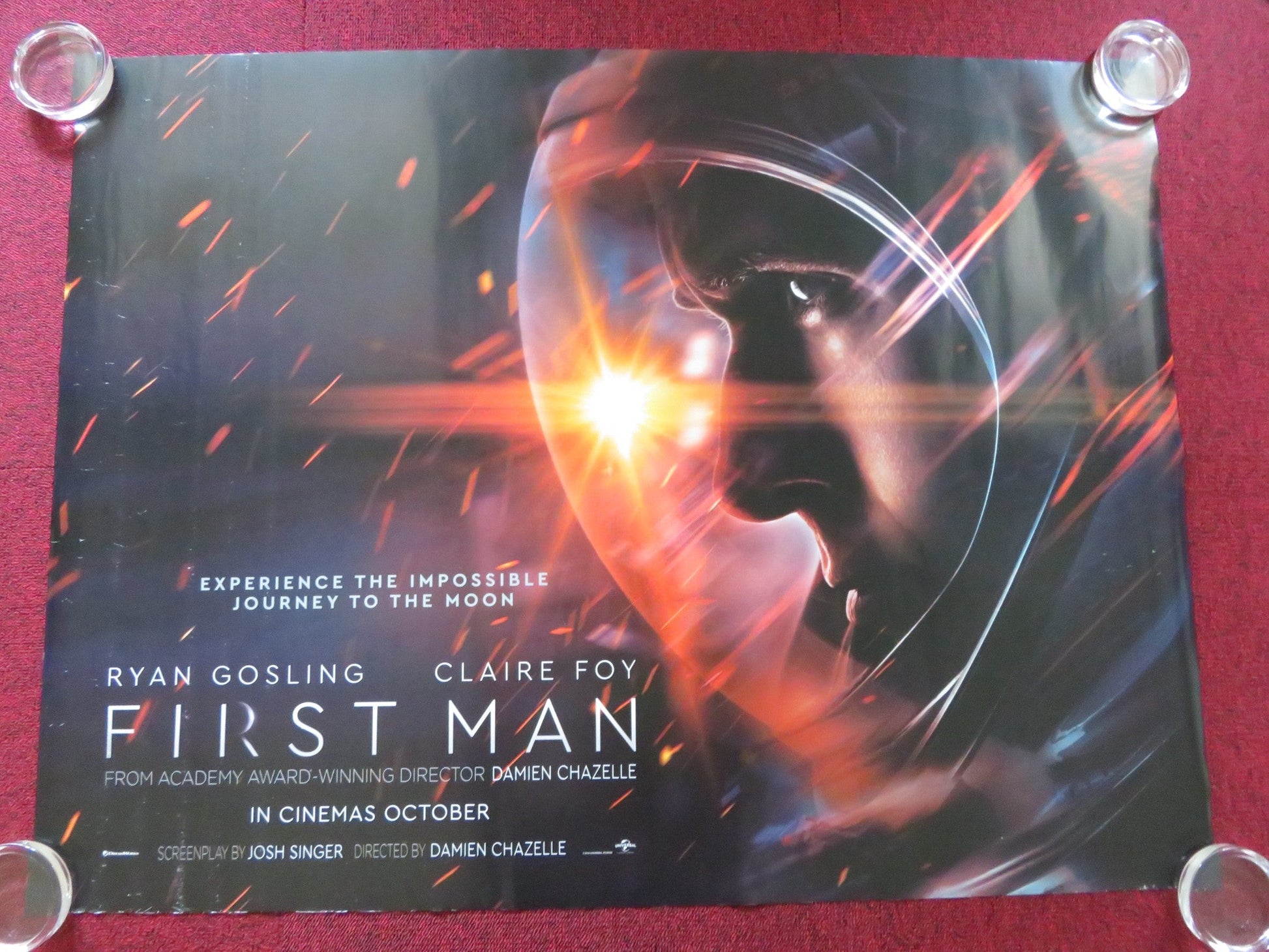 FIRST MAN UK QUAD ROLLED POSTER RYAN GOSLING CLAIRE FOY 2018 Rendezvous Cinema Movie posters