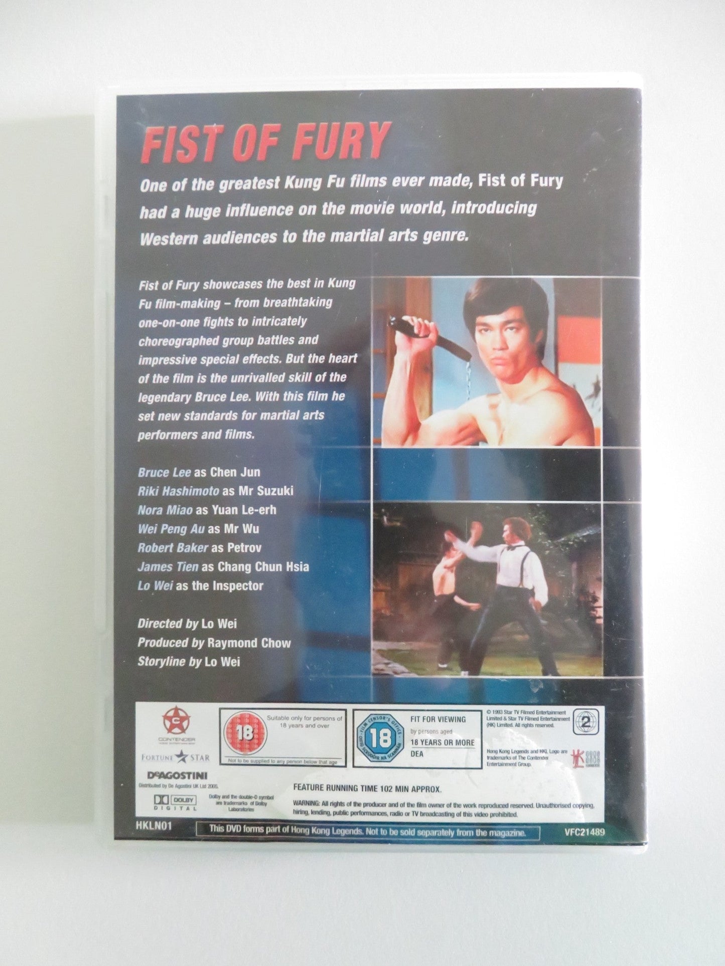 FIST OF FURY (DVD) BRUCE LEE NORA MIAO 1972 REGION 2 Movie posters