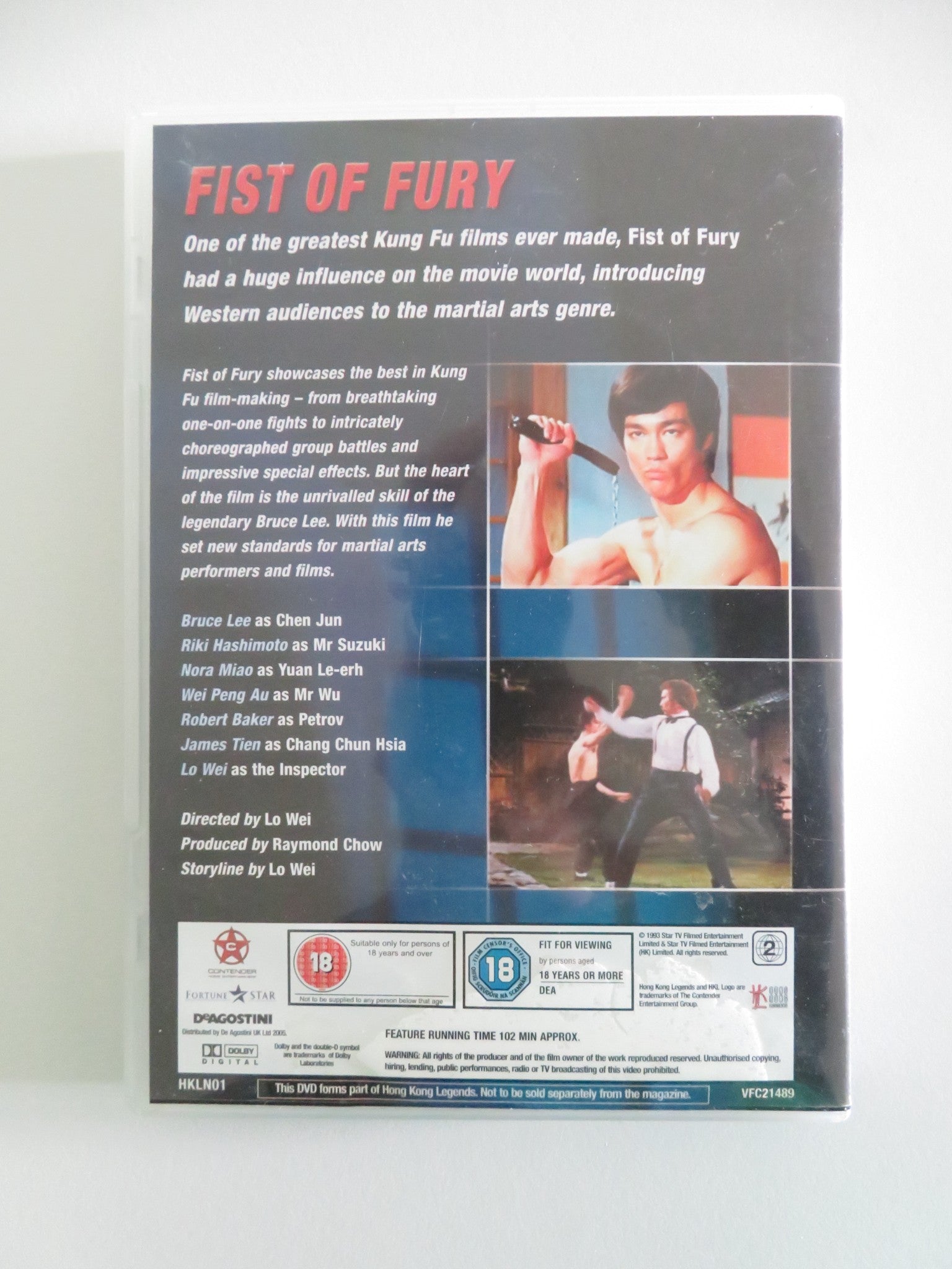 FIST OF FURY (DVD) BRUCE LEE NORA MIAO 1972 REGION 2 Movie posters