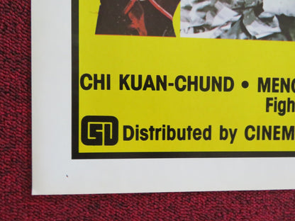 FISTS OF VENGEANCE FOLDED US ONE SHEET POSTER CHI KUAN - CHUND MENG FEI 1977 Rendezvous Cinema Movie posters