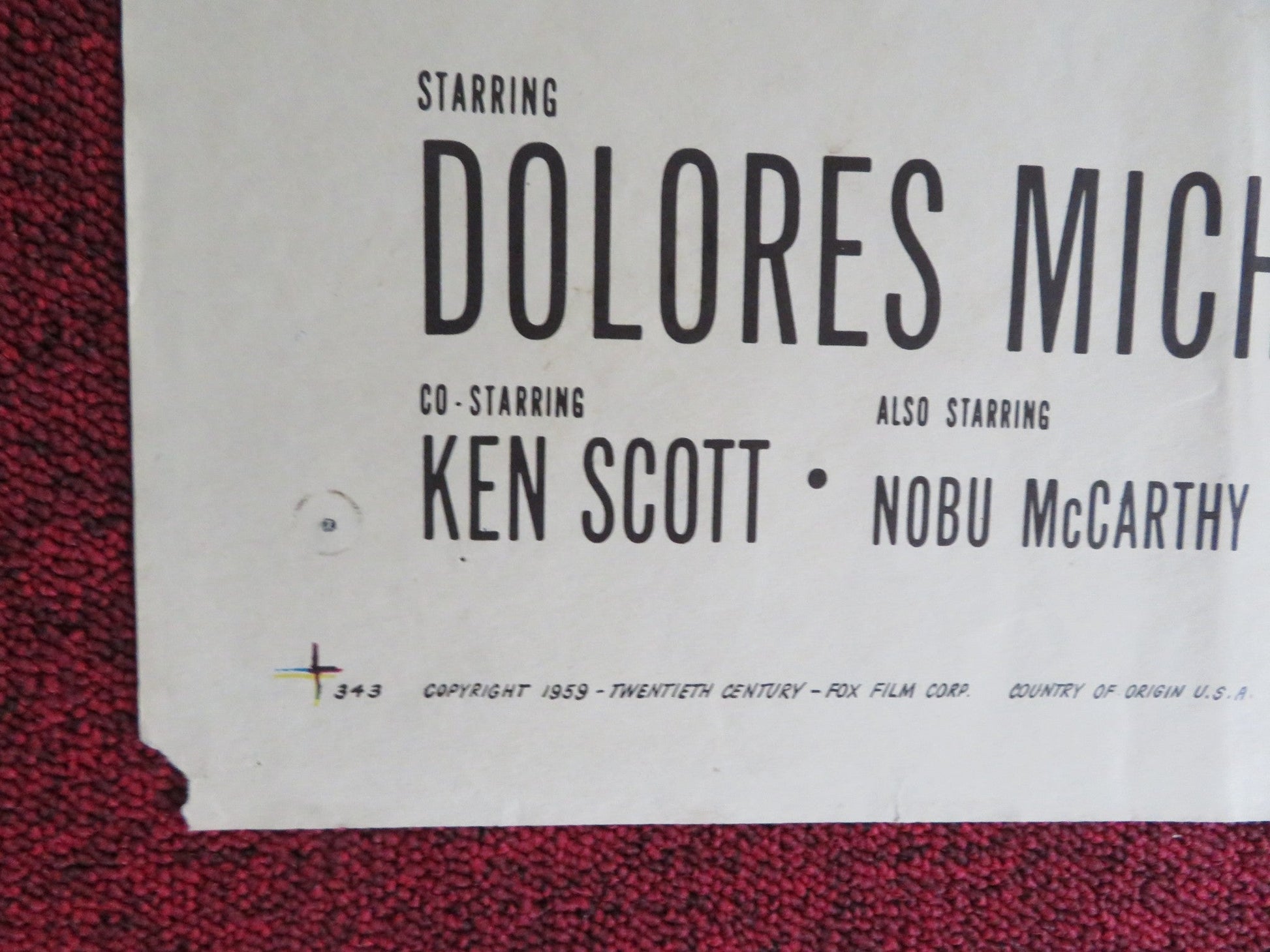 FIVE GATES TO HELL FOLDED US ONE SHEET POSTER DOLORES MICHAELS P. OWENS 1959 Rendezvous Cinema Movie posters