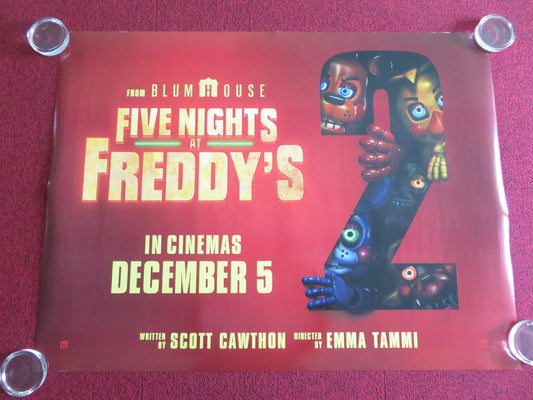 Five Nights At Freddy's 2 - B UK Quad Rolled Poster Josh Hutcherson 2025 Movie posters