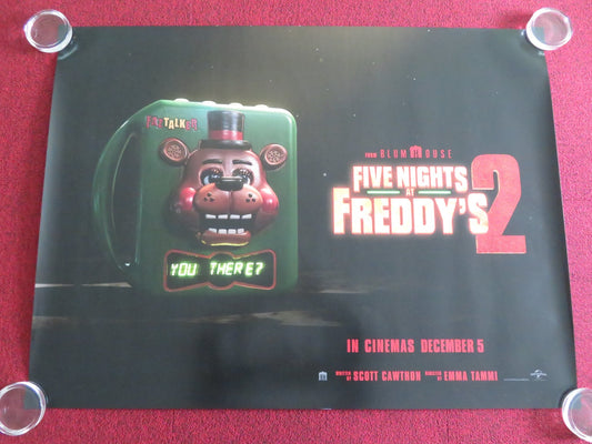 FIVE NIGHTS AT FREDDY'S 2 UK QUAD ROLLED POSTER JOSH HUTCHERSON PIPER RUBIO 2025 Movie posters