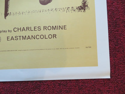 FLAME AND THE FIRE FOLDED US ONE SHEET POSTER PIERRE - DOMINIQUE GAISSEAU 1966 Rendezvous Cinema Movie posters