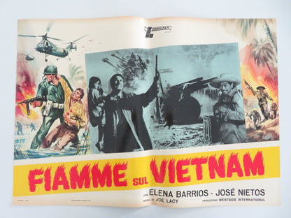 Flame Over Vietnam Italian Fotobusta Posters Lot of 8 Nieto Barrios 1968 Movie posters