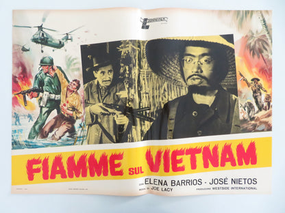 Flame Over Vietnam Italian Fotobusta Posters Lot of 8 Nieto Barrios 1968 Movie posters