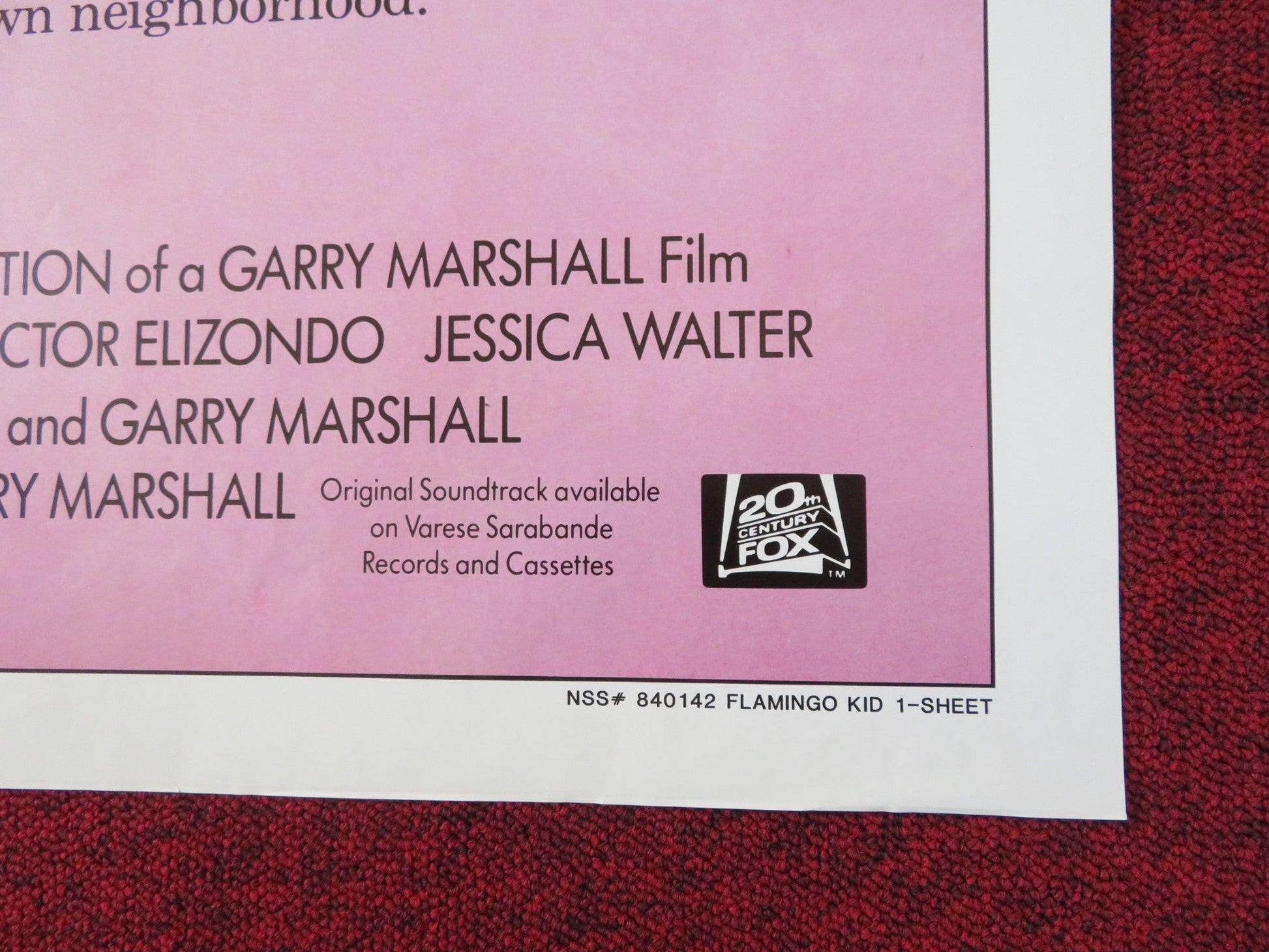 FLAMINGO KID FOLDED US ONE SHEET POSTER MATT DILLON RICHARD CRENNA 1984 Rendezvous Cinema Movie posters