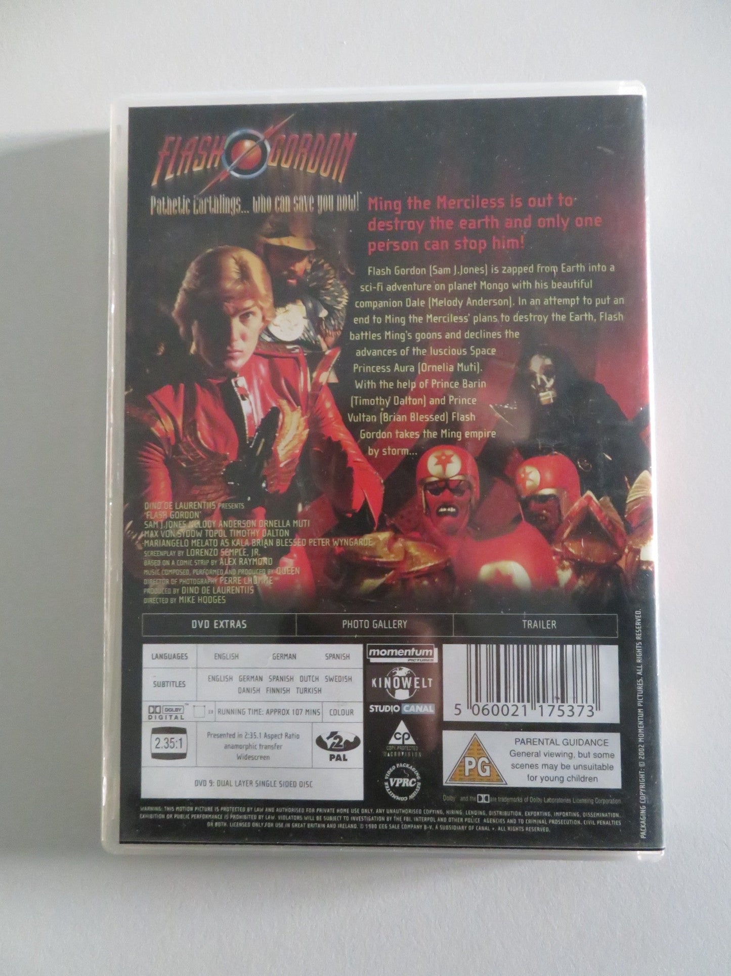 FLASH GORDON (DVD) SAM J. JONES MAX VON SYDOW 1980 REGION 2 Movie posters