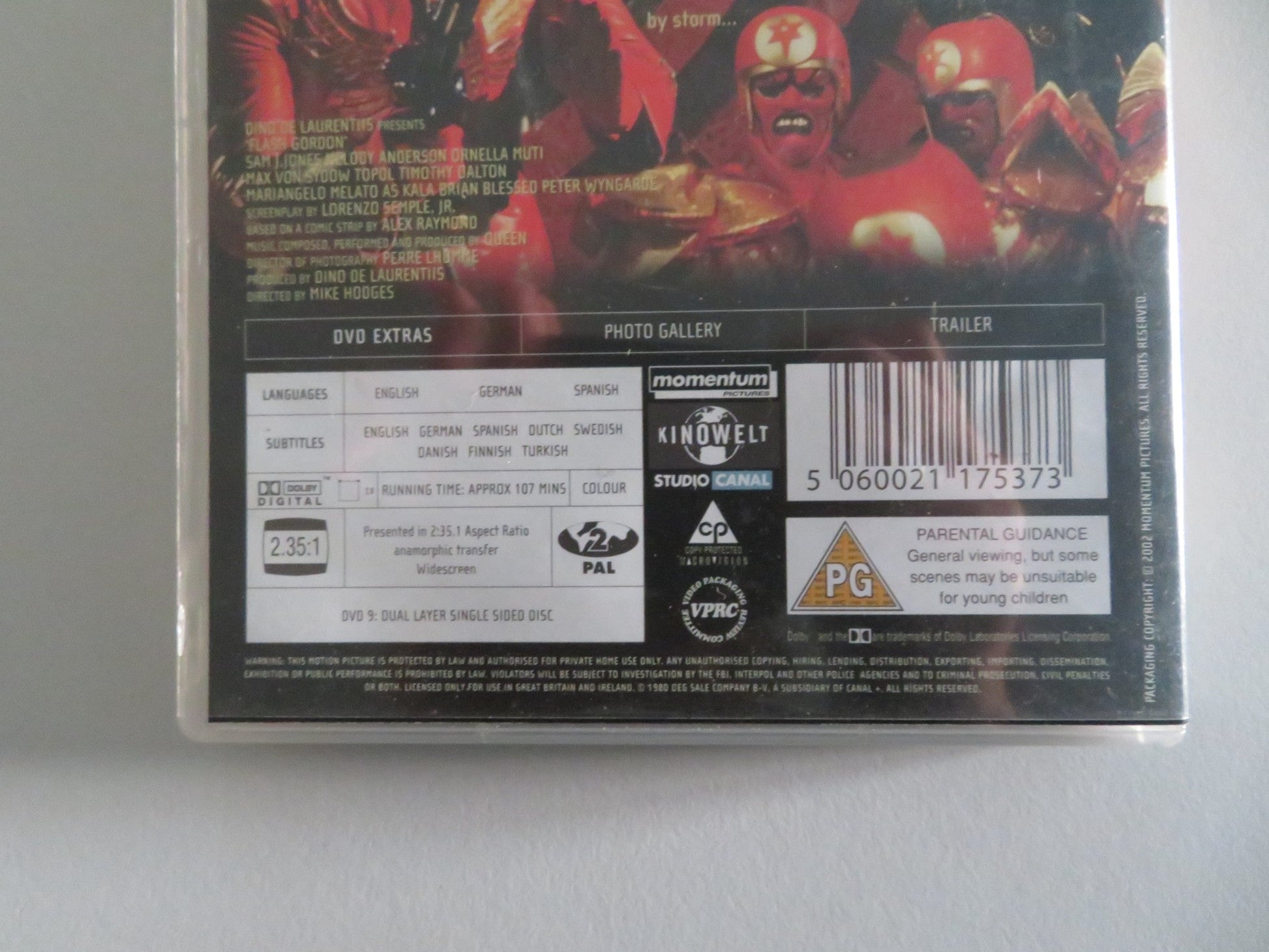 FLASH GORDON (DVD) SAM J. JONES MAX VON SYDOW 1980 REGION 2 Movie posters