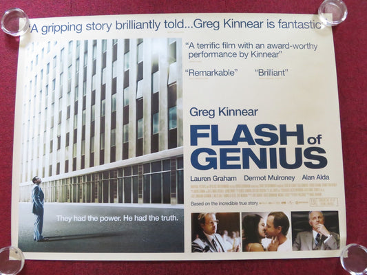 FLASH OF GENIUS UK QUAD ROLLED POSTER GREG KINNEAR TIM EDDIS 2008 Rendezvous Cinema Movie posters