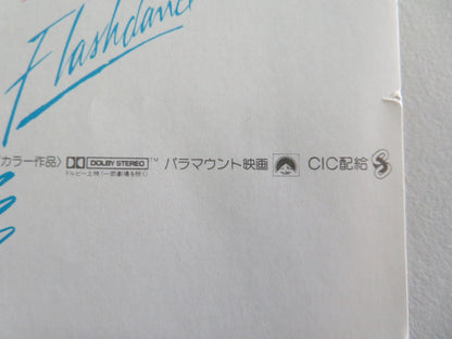 FLASHDANCE - B JAPANESE CHIRASHI (B5) POSTER JENNIFER BEALS MICHAEL NOURI 1983 Movie posters
