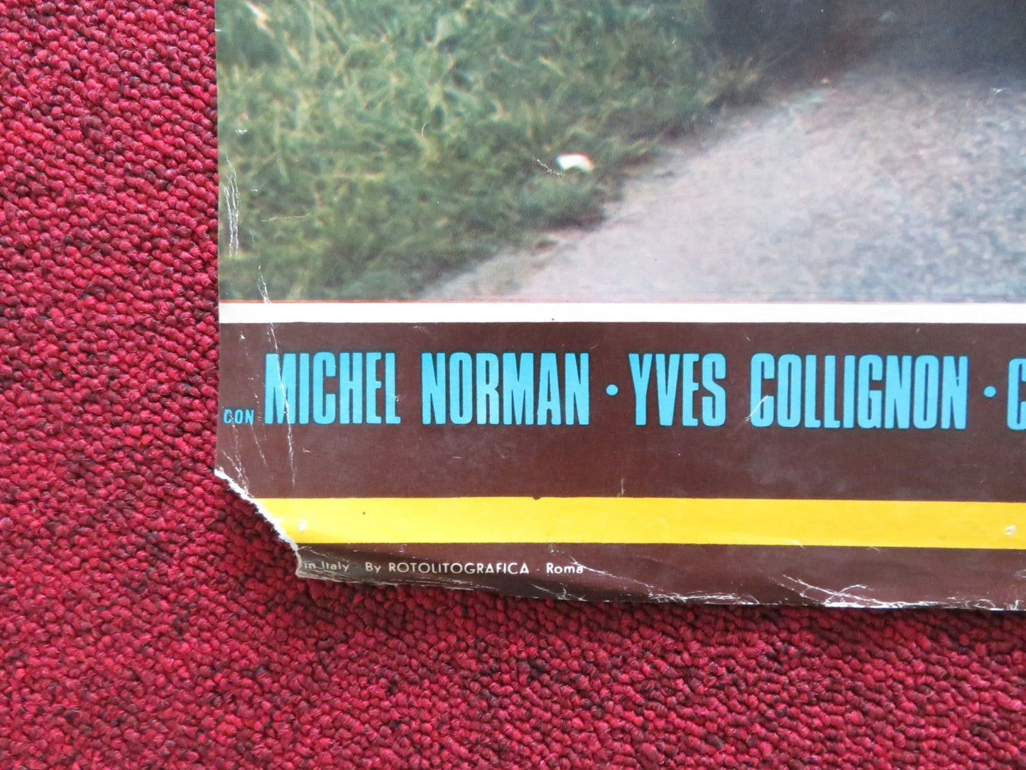 FLAT OUT - A ITALIAN FOTOBUSTA POSTER MICHEL NORMAN YVES COLLIGNON 1976 Rendezvous Cinema Movie posters