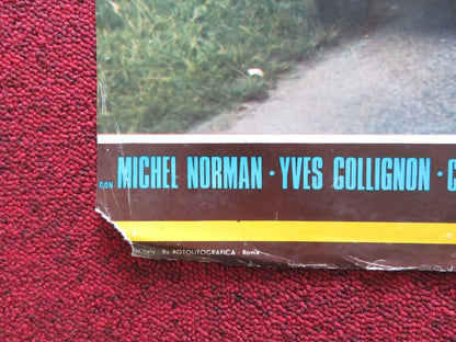 FLAT OUT - A ITALIAN FOTOBUSTA POSTER MICHEL NORMAN YVES COLLIGNON 1976 Rendezvous Cinema Movie posters