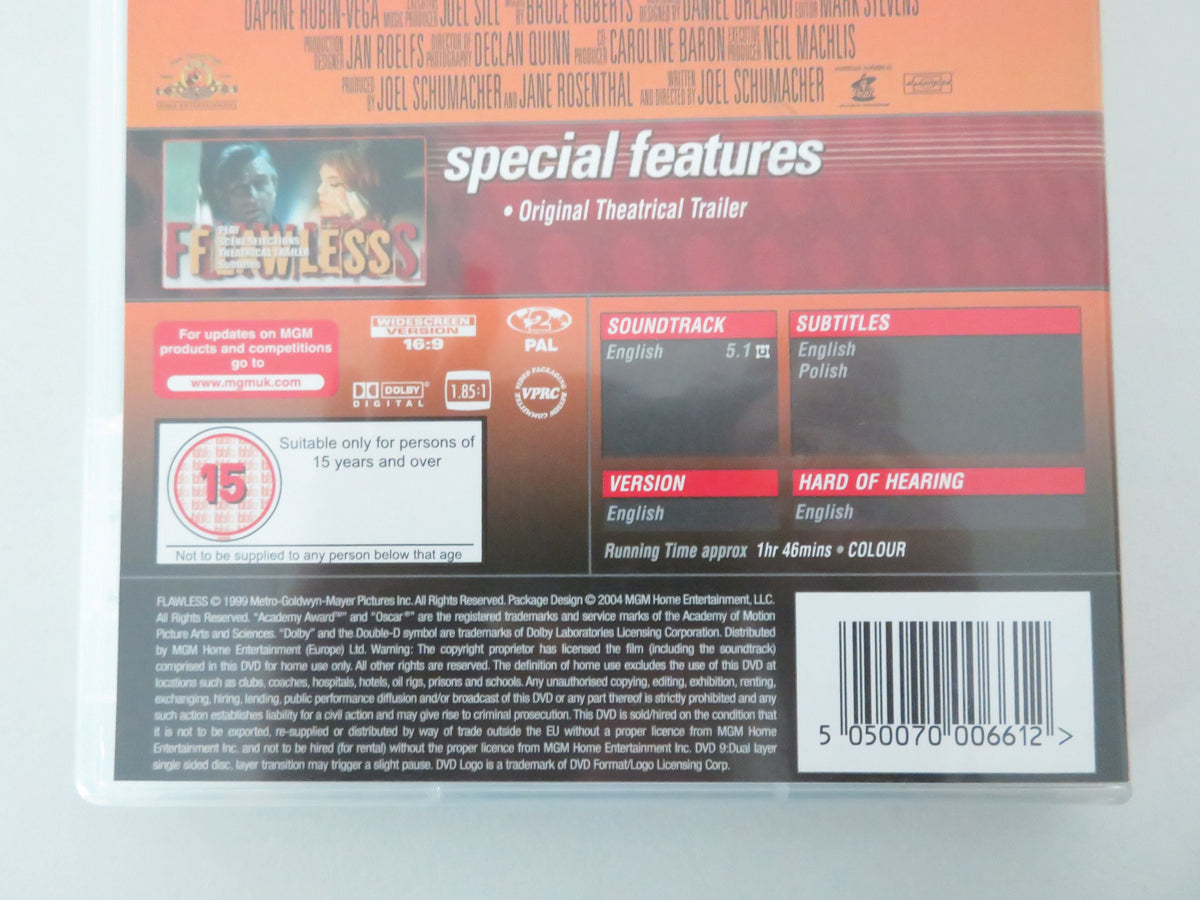 Flawless (DVD) Robert De Niro Philip Seymour Hoffman 1999 Region 2 Movie posters