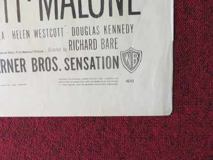 FLAXY MARTIN FOLDED US ONE SHEET POSTER VIRGINIA MAYO ZACHARY SCOTT 1949 Rendezvous Cinema Movie posters