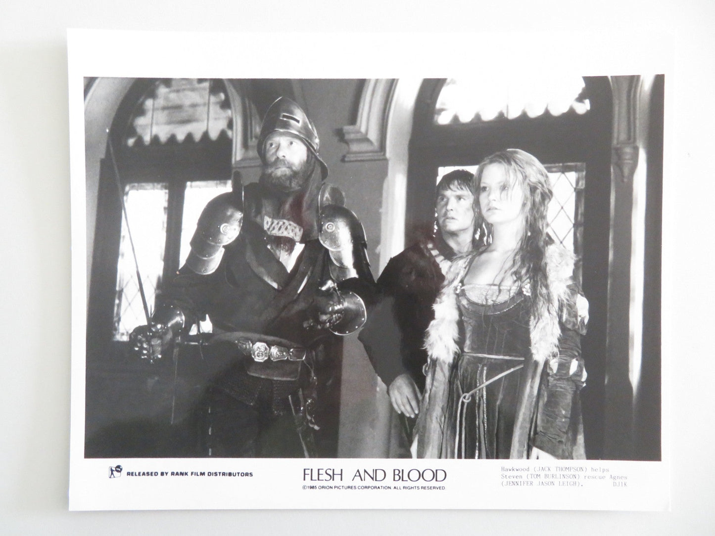 FLESH + BLOOD MOVIE STILL PHOTO LOT OF 8 RUTGER HAUER JENNIFER JASON LEIGH 1985 Movie posters