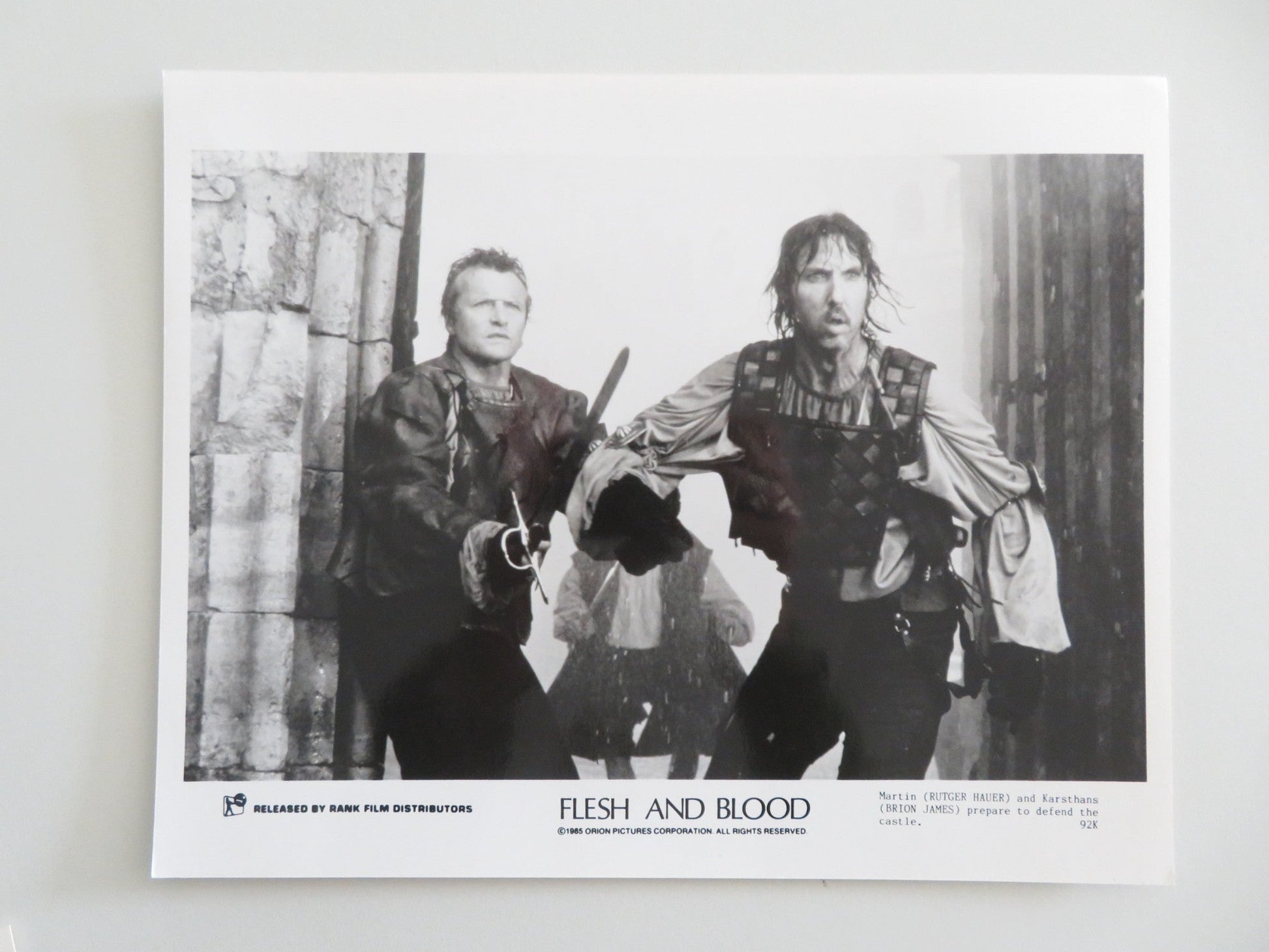 FLESH + BLOOD MOVIE STILL PHOTO LOT OF 8 RUTGER HAUER JENNIFER JASON LEIGH 1985 Movie posters