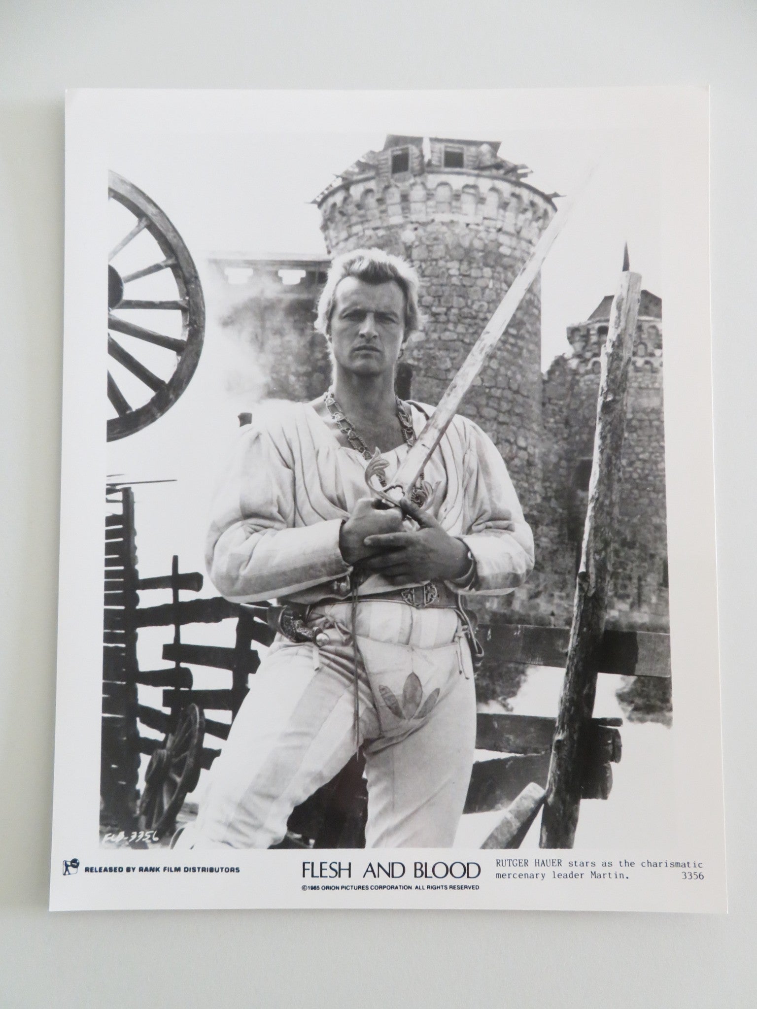 FLESH + BLOOD MOVIE STILL PHOTO LOT OF 8 RUTGER HAUER JENNIFER JASON LEIGH 1985 Movie posters