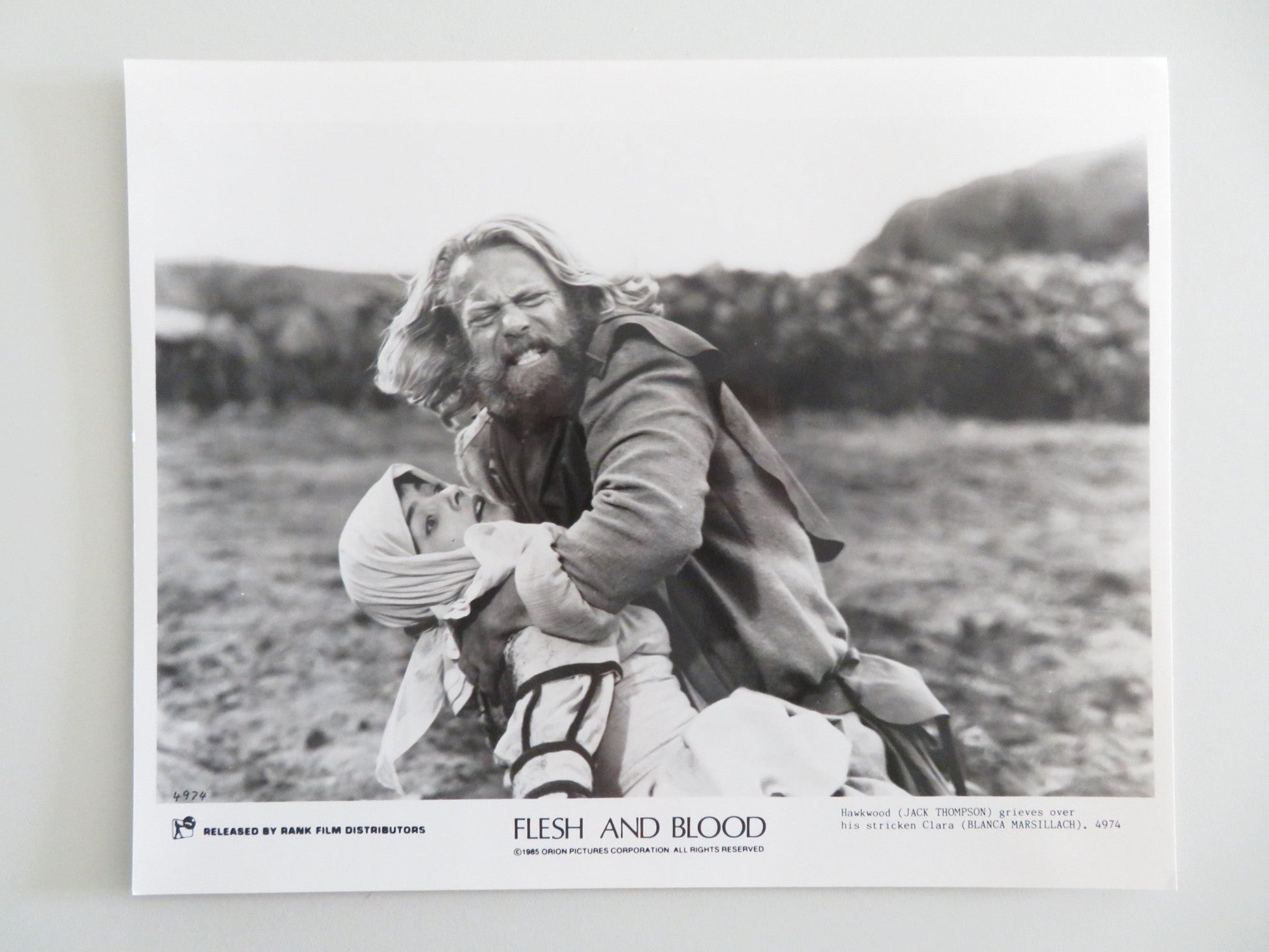 FLESH + BLOOD MOVIE STILL PHOTO LOT OF 8 RUTGER HAUER JENNIFER JASON LEIGH 1985 Movie posters