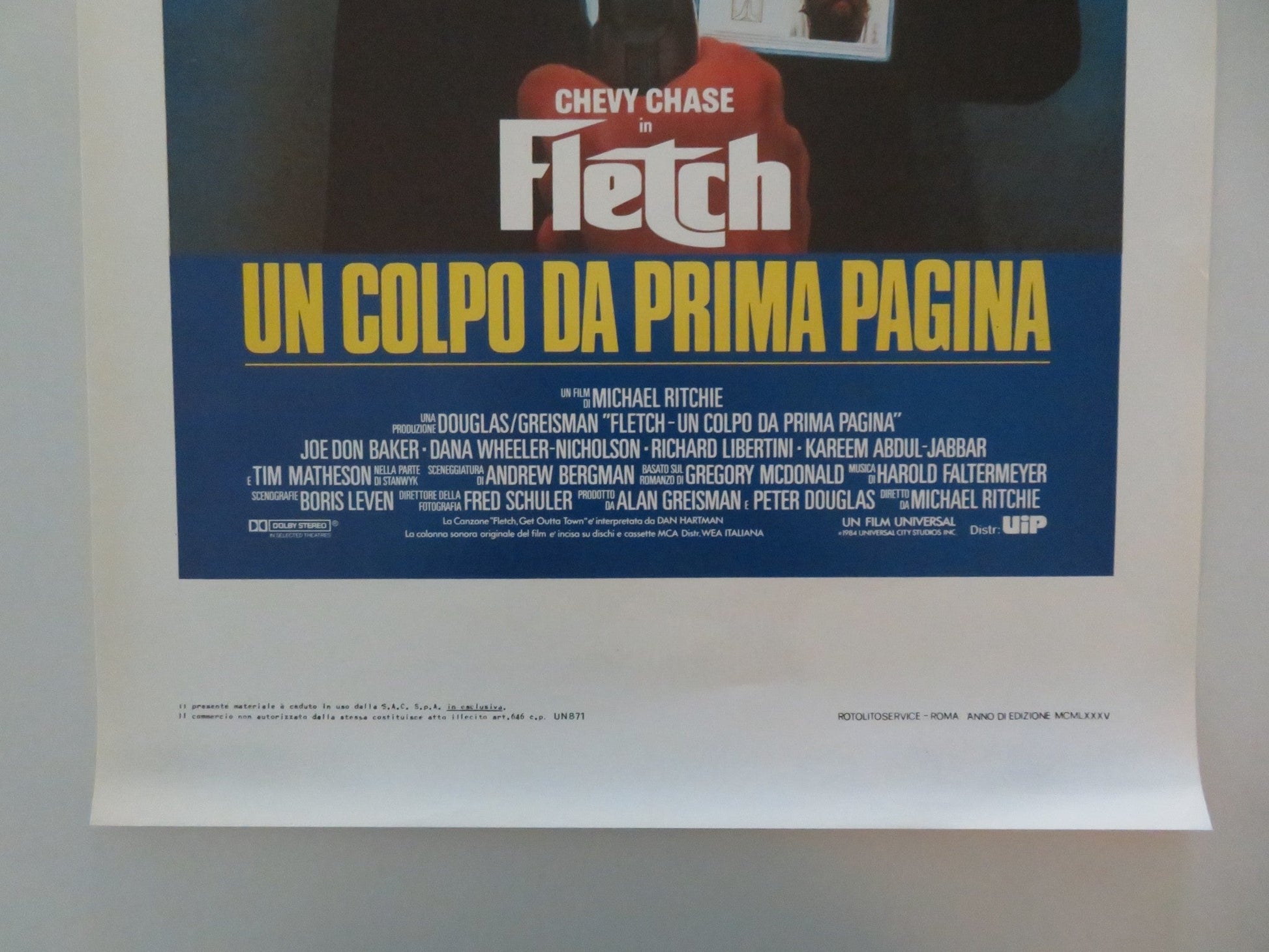 FLETCH ITALIAN LOCANDINA POSTER CHEVY CHASE JOE DON BAKER 1985 Movie posters