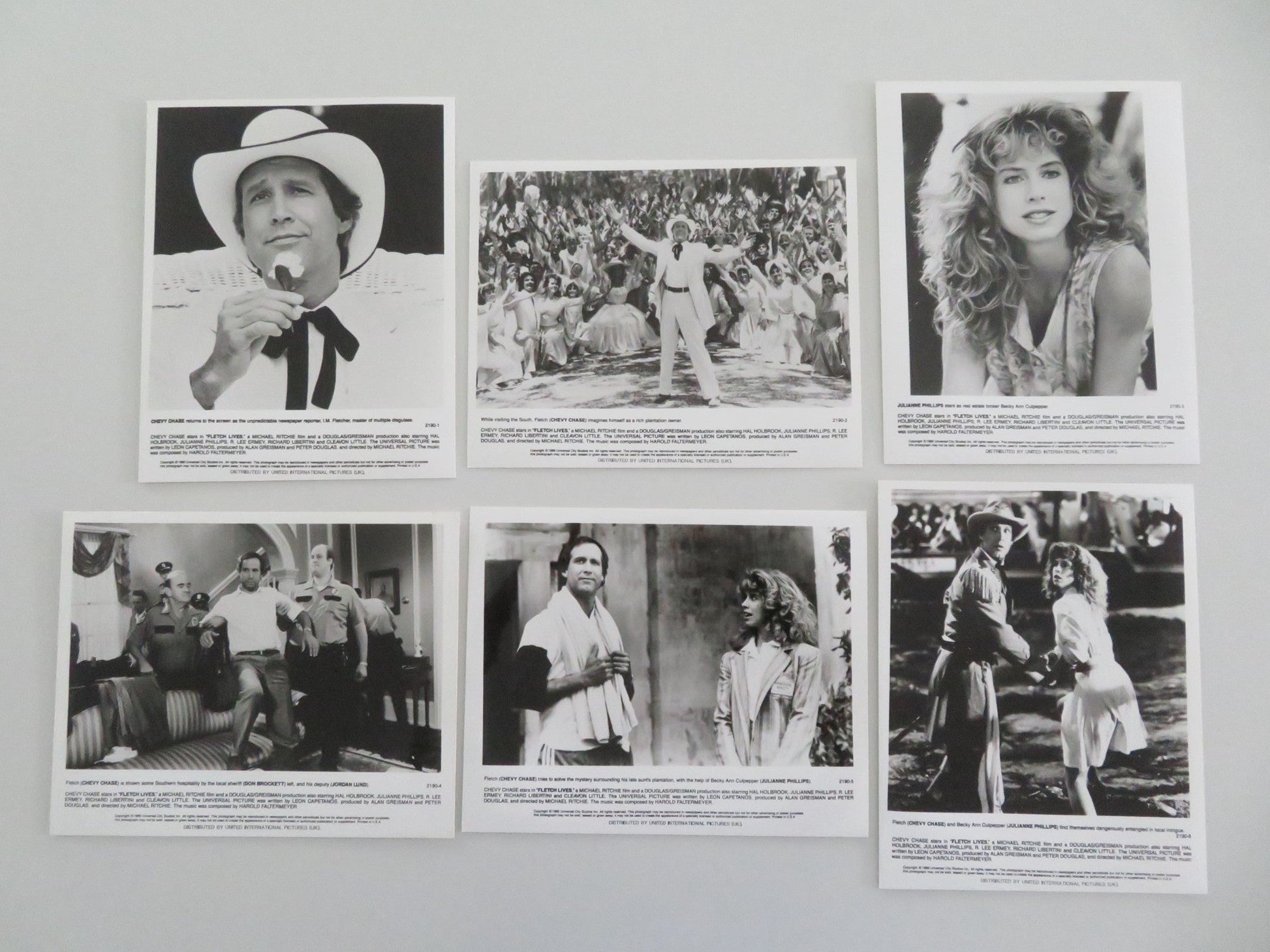 FLETCH LIVES MOVIE STILL PHOTO LOT OF 6 CHEVY CHASE JULIANNE PHILLIPS 1989 Movie posters