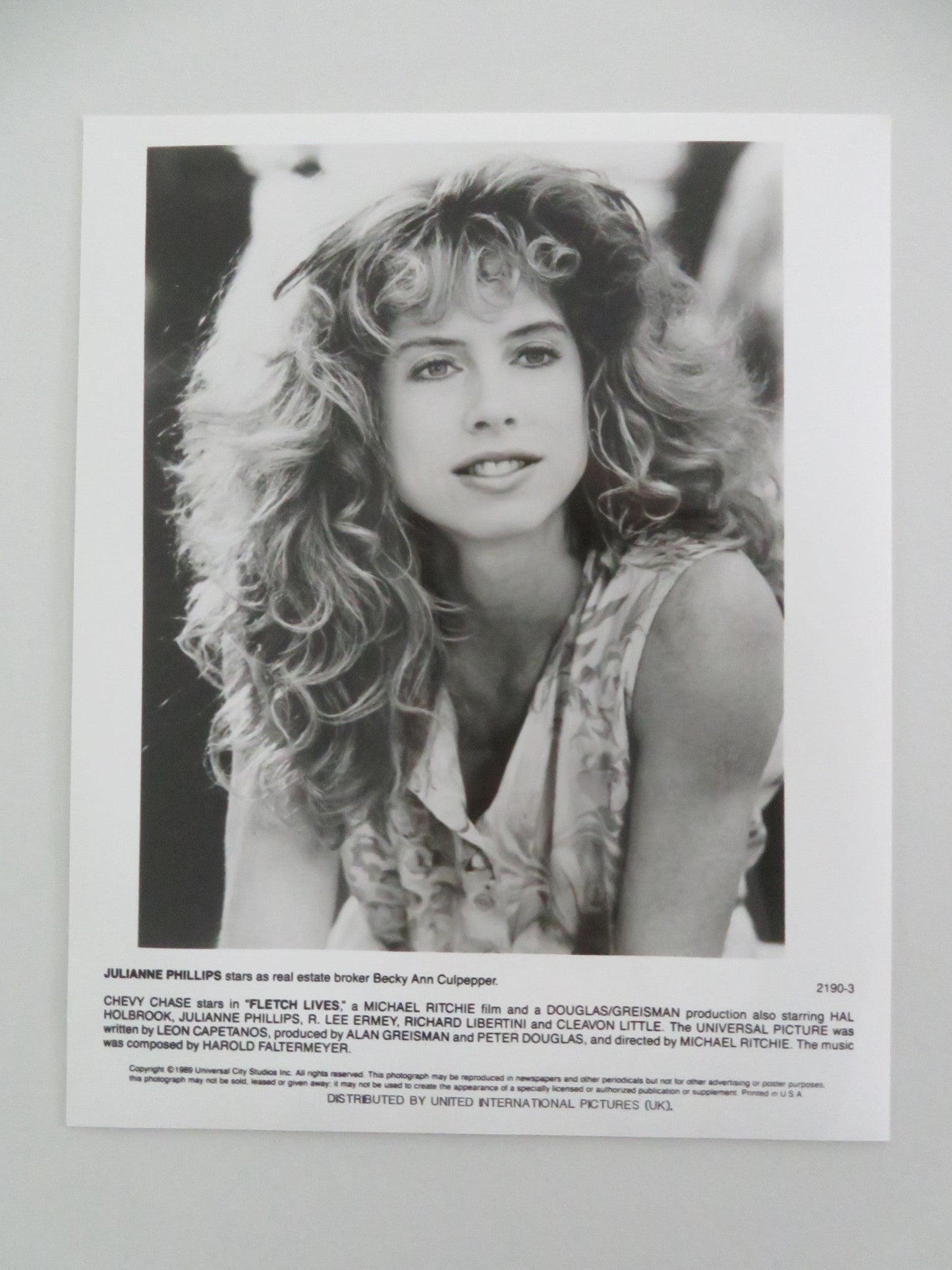 FLETCH LIVES MOVIE STILL PHOTO LOT OF 6 CHEVY CHASE JULIANNE PHILLIPS 1989 Movie posters