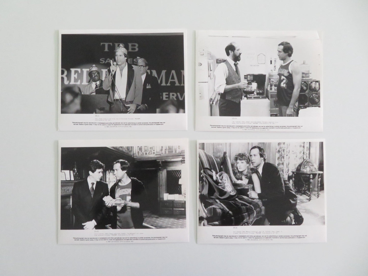 FLETCH MOVIE STILL PHOTO LOT OF 4 CHEVY CHASE DANA WHEELER - NICHOLSON 1985 Movie posters