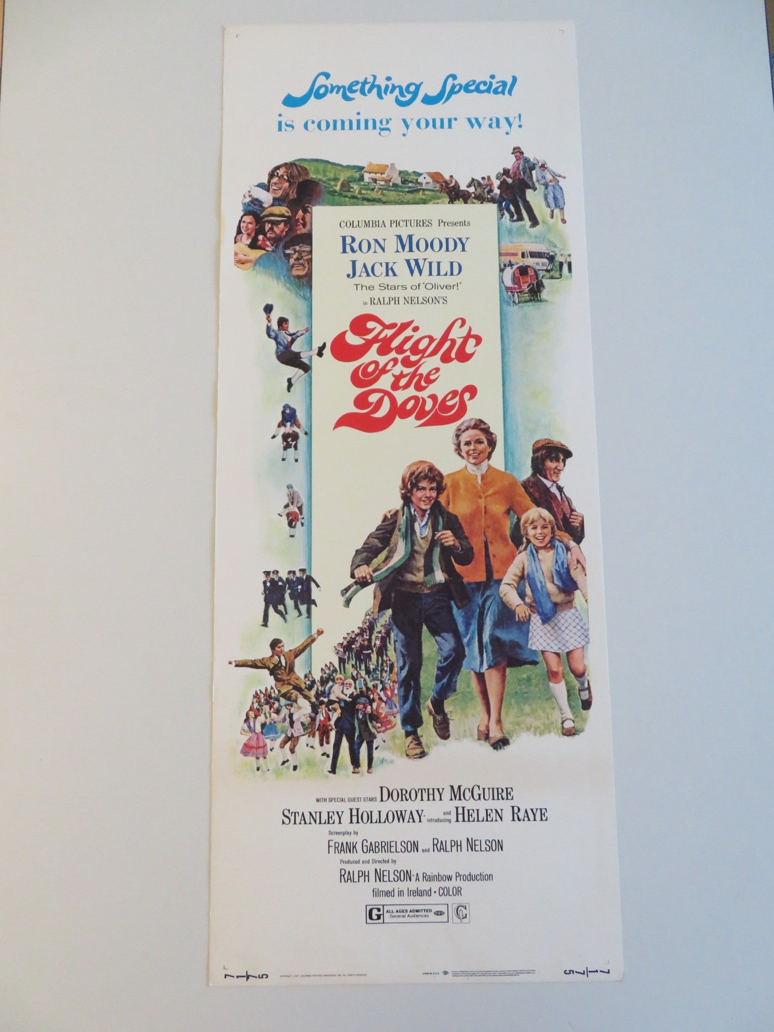 FLIGHT OF THE DOVES US INSERT POSTER RON MOODY JACK WILD 1971 Rendezvous Cinema Movie posters