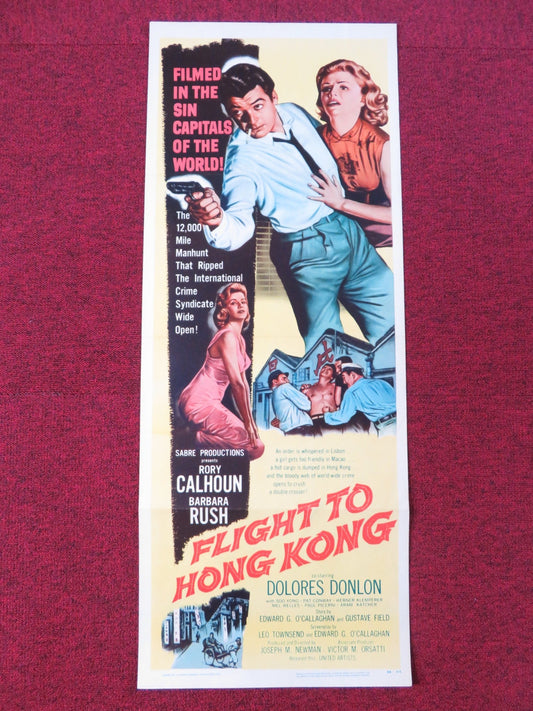 FLIGHT TO HONG KONG US INSERT POSTER RORY CALHOUN BARBARA RUSH 1956 Rendezvous Cinema Movie posters