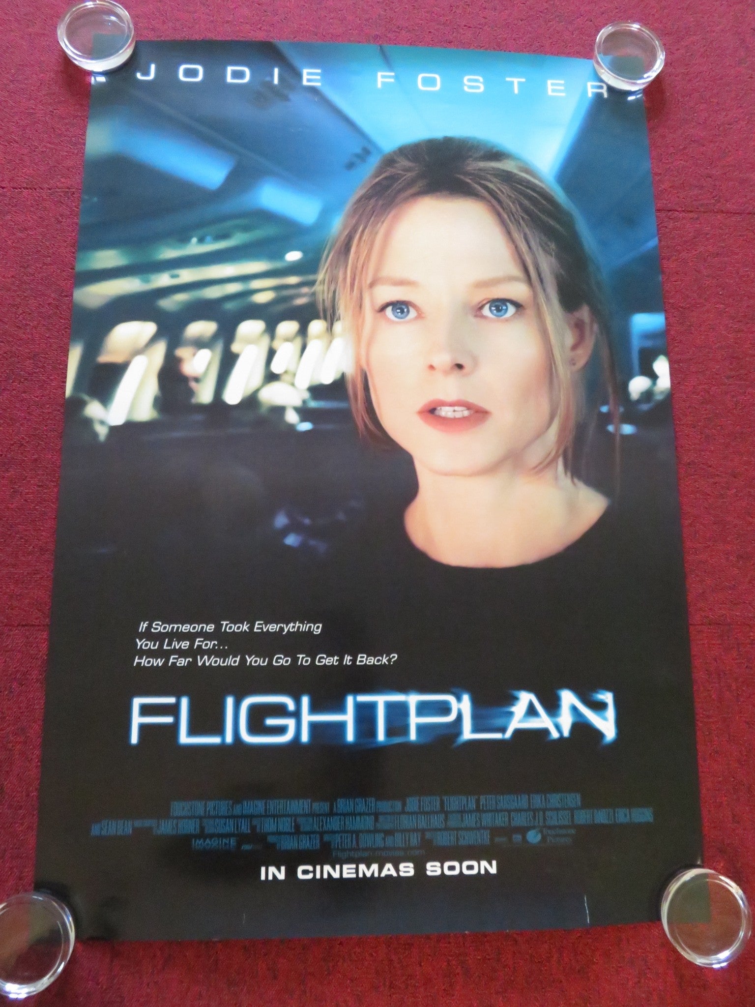 FLIGHTPLAN US ONE SHEET ROLLED POSTER JODIE FOSTER PETER SARSGAARD 2005 Rendezvous Cinema Movie posters