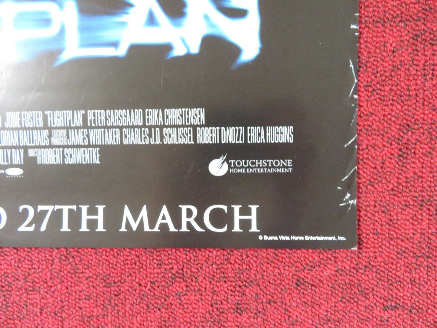 FLIGHTPLAN VHS VIDEO POSTER JODIE FOSTER PETER SARSGAARD 2005 Rendezvous Cinema Movie posters
