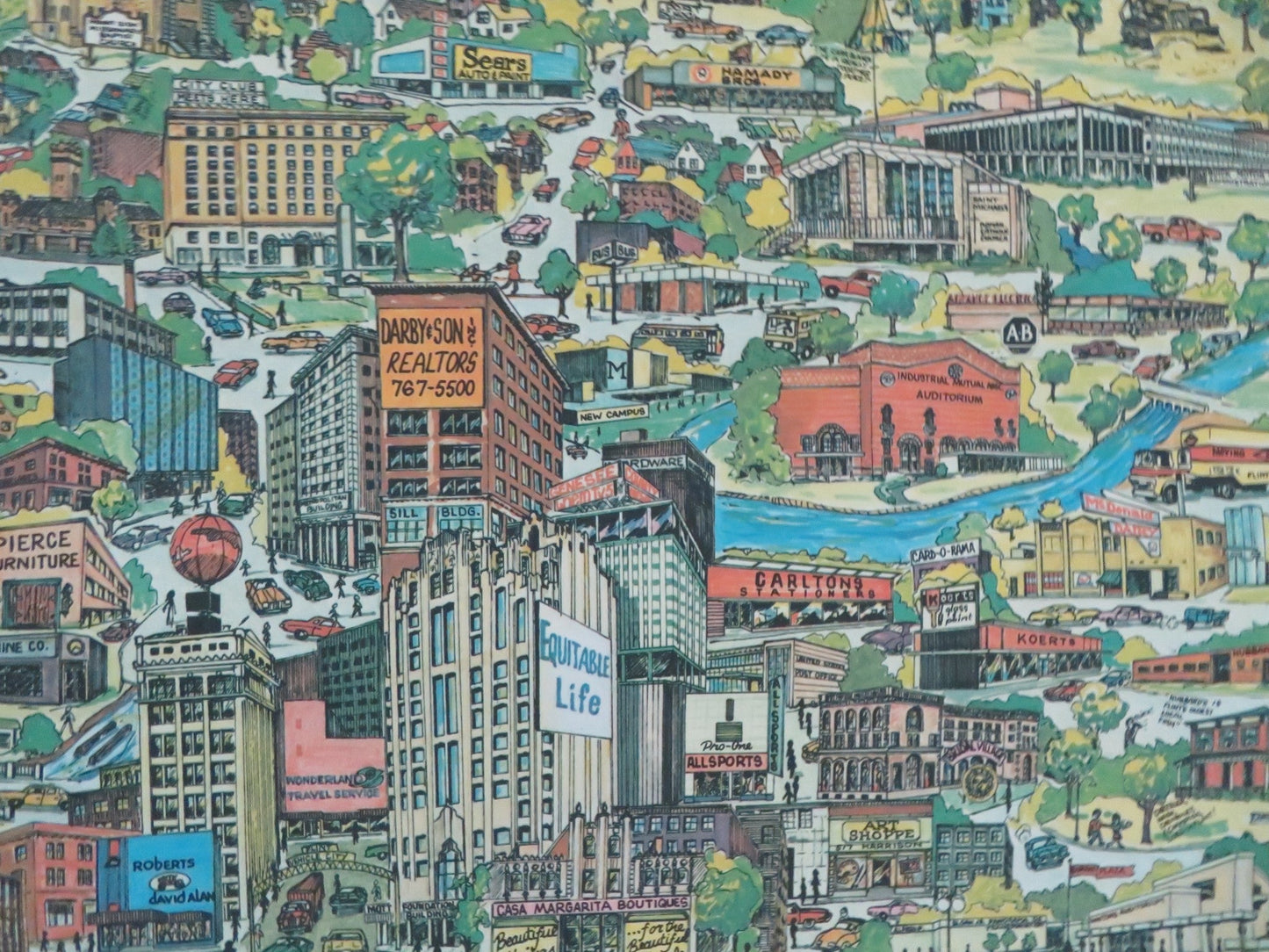 FLINT MICHIGAN MAP POSTER ROLLED 1973 Movie posters