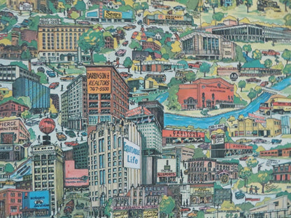 FLINT MICHIGAN MAP POSTER ROLLED 1973 Movie posters