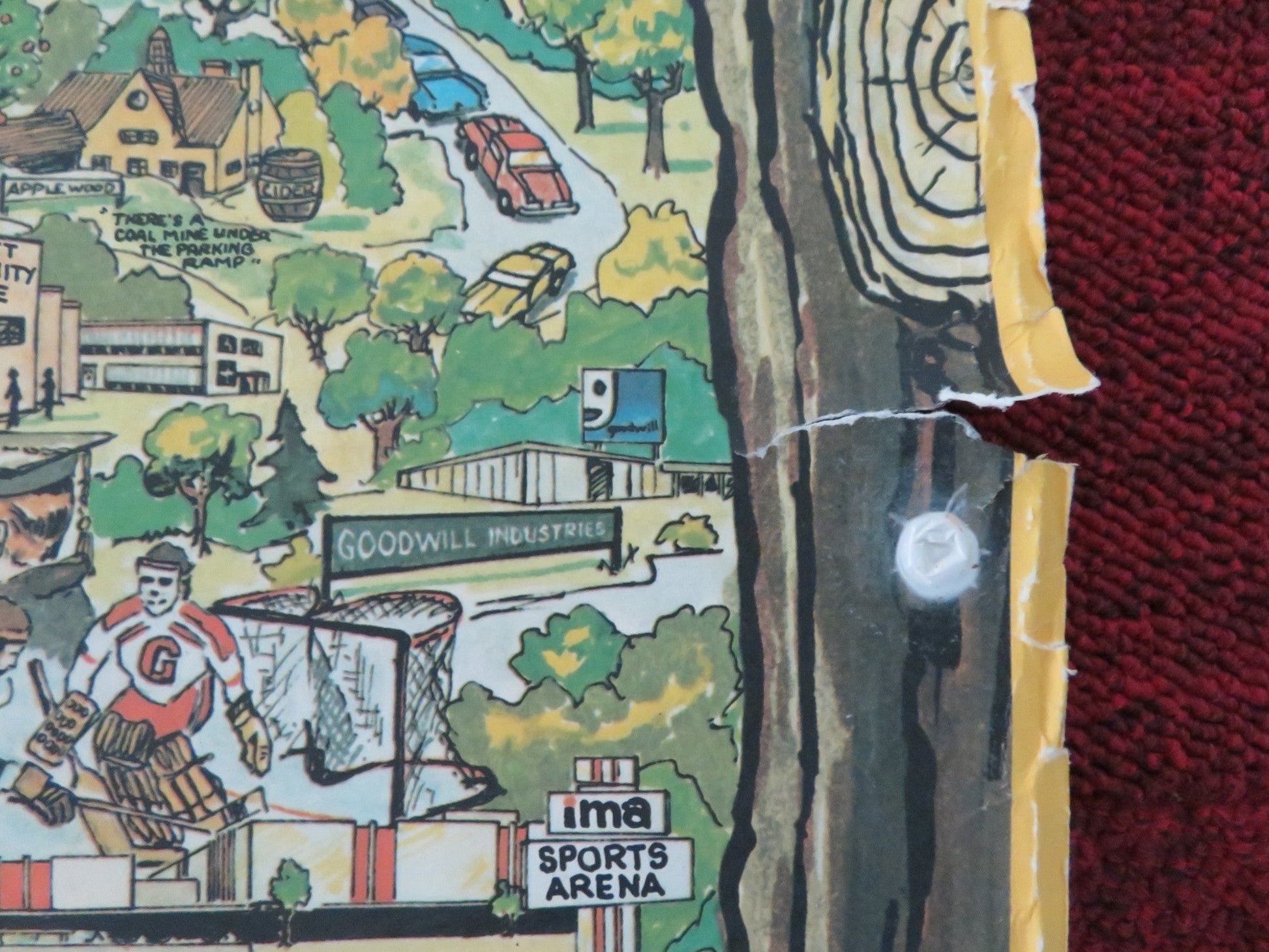 FLINT MICHIGAN MAP POSTER ROLLED 1973 Movie posters