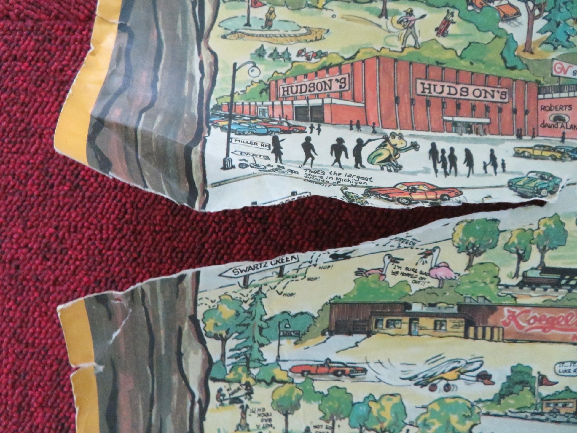 FLINT MICHIGAN MAP POSTER ROLLED 1973 Movie posters