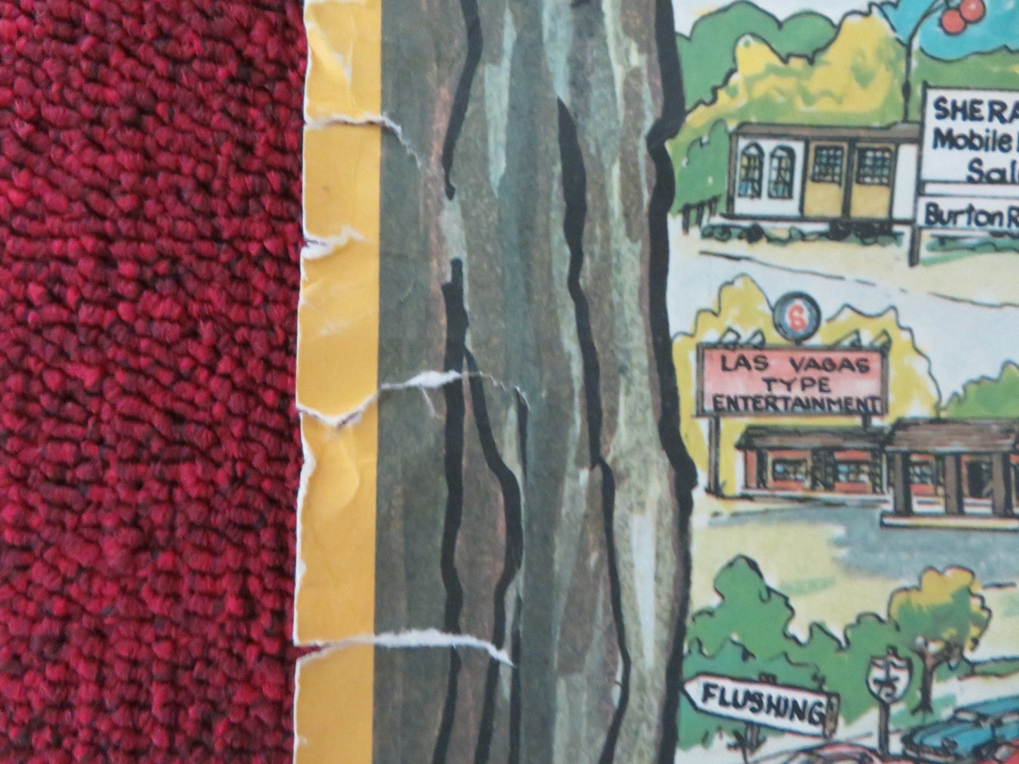 FLINT MICHIGAN MAP POSTER ROLLED 1973 Movie posters