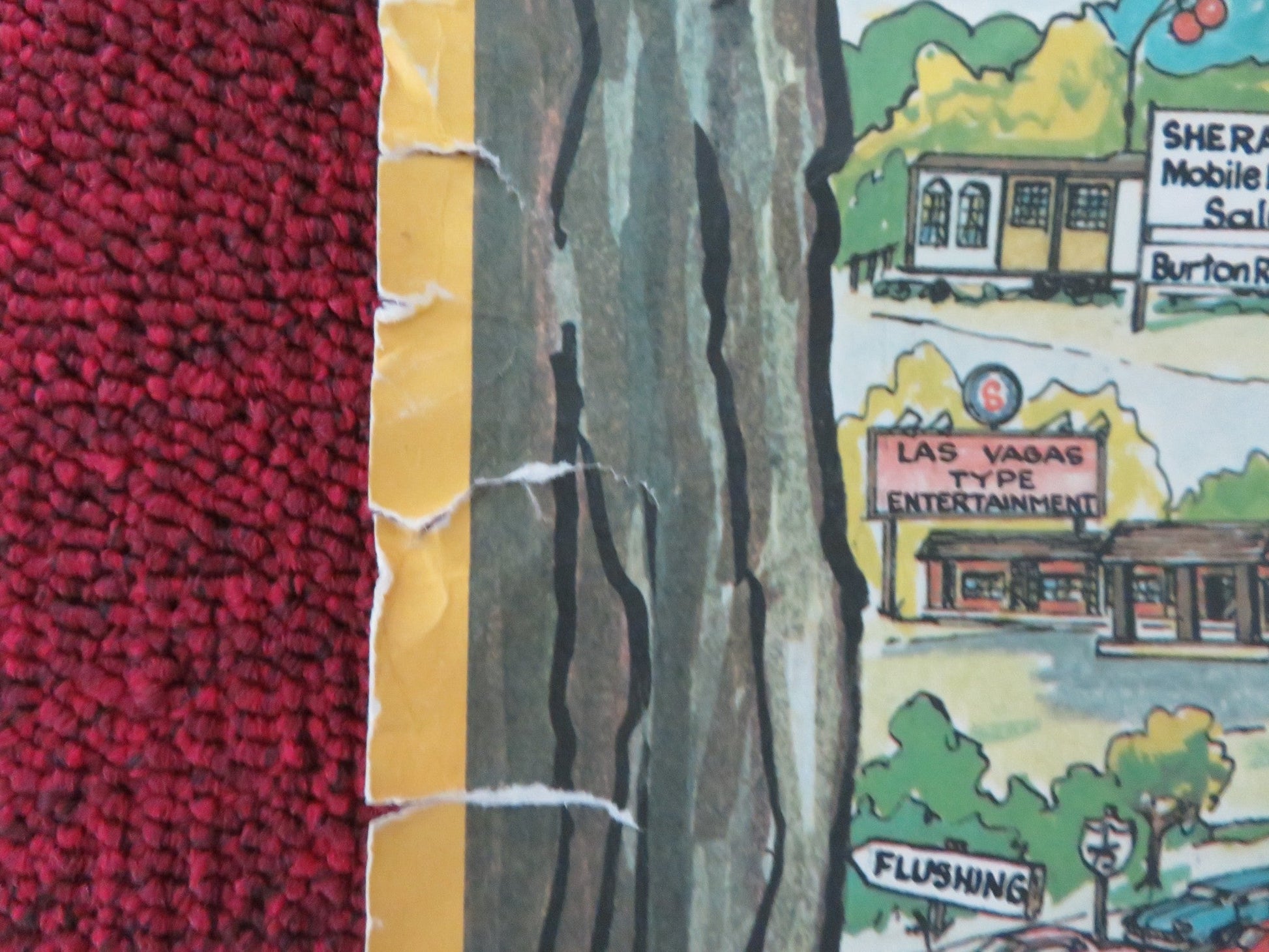 FLINT MICHIGAN MAP POSTER ROLLED 1973 Movie posters