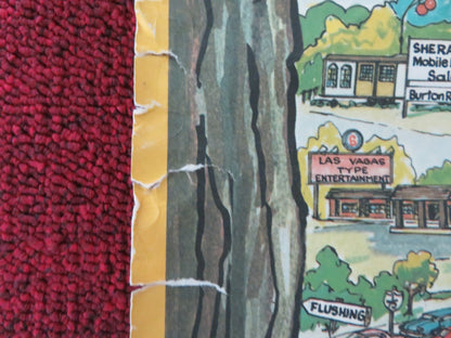 FLINT MICHIGAN MAP POSTER ROLLED 1973 Movie posters