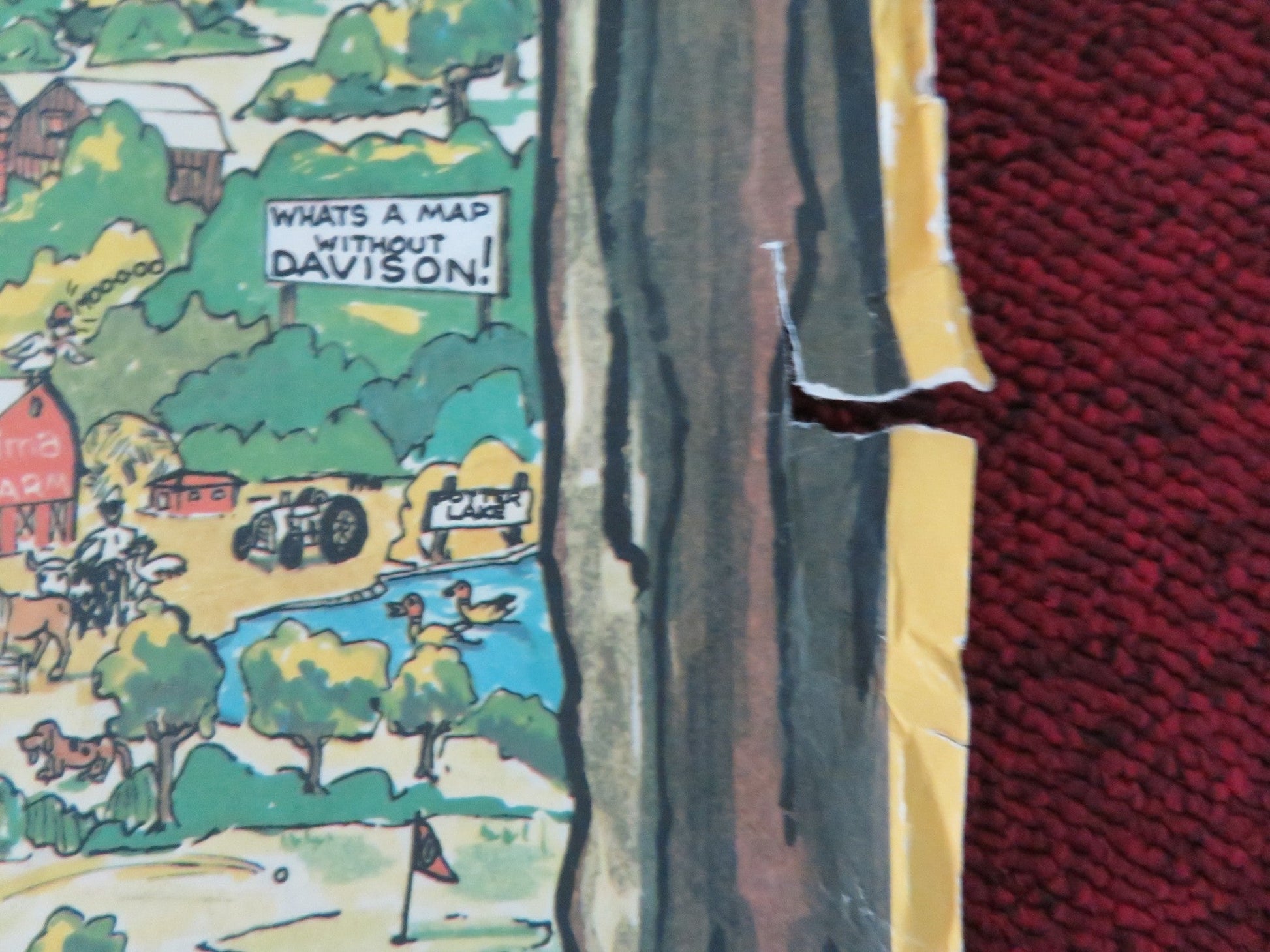 FLINT MICHIGAN MAP POSTER ROLLED 1973 Movie posters