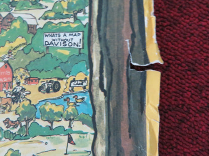 FLINT MICHIGAN MAP POSTER ROLLED 1973 Movie posters