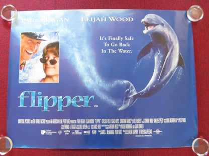 FLIPPER UK QUAD ROLLED POSTER ELIJAH WOOD PAUL HOGAN 1996 Rendezvous Cinema Movie posters