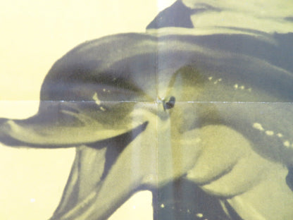 FLIPPER'S NEW ADVENTURE FOLDED US ONE SHEET POSTER LUKE HALPIN P. FRANKLIN R1972 Movie posters