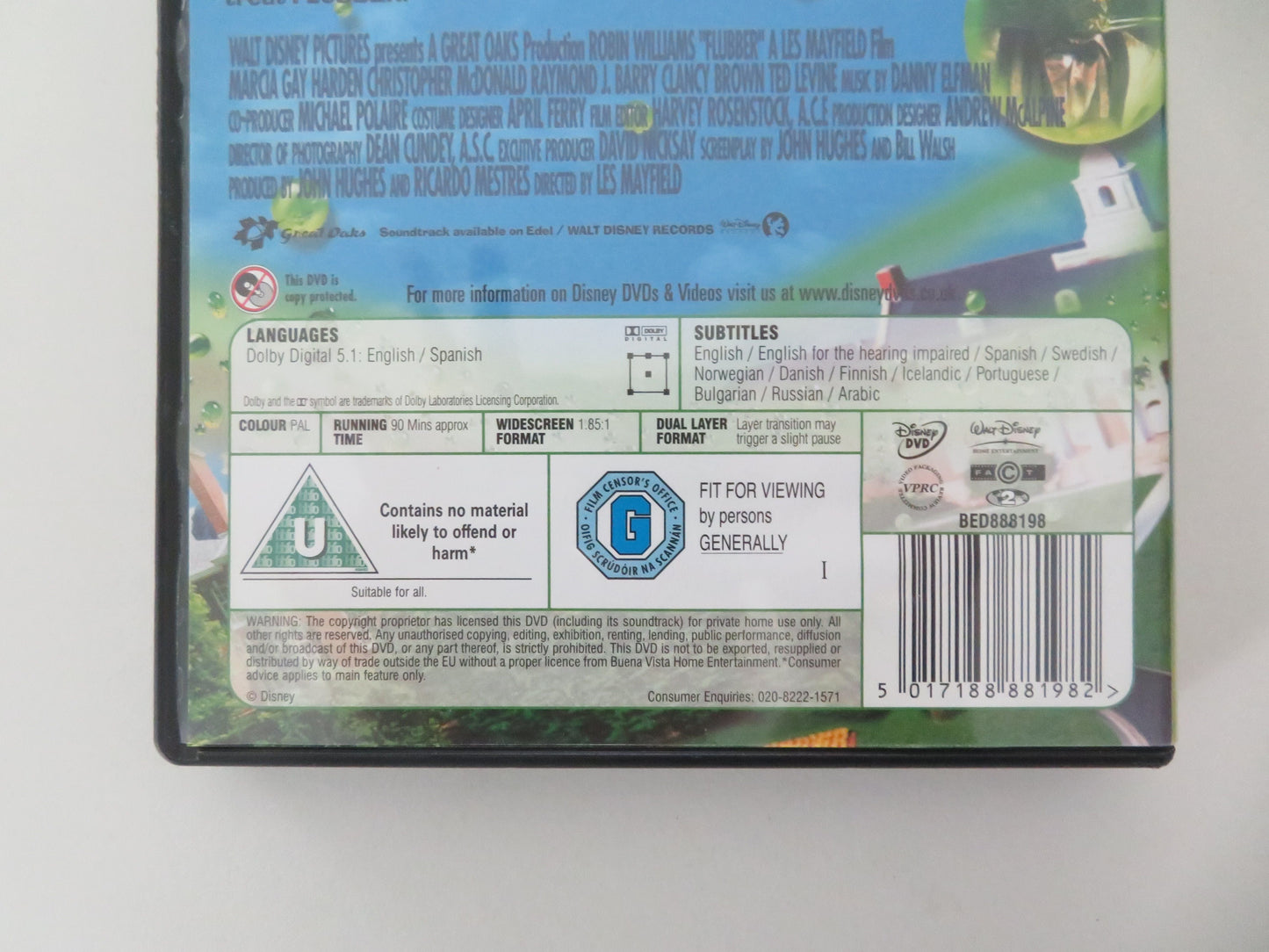 Flubber (DVD) Disney Robin Williams Marcia Gay Harden 1997 Region 2 Movie posters