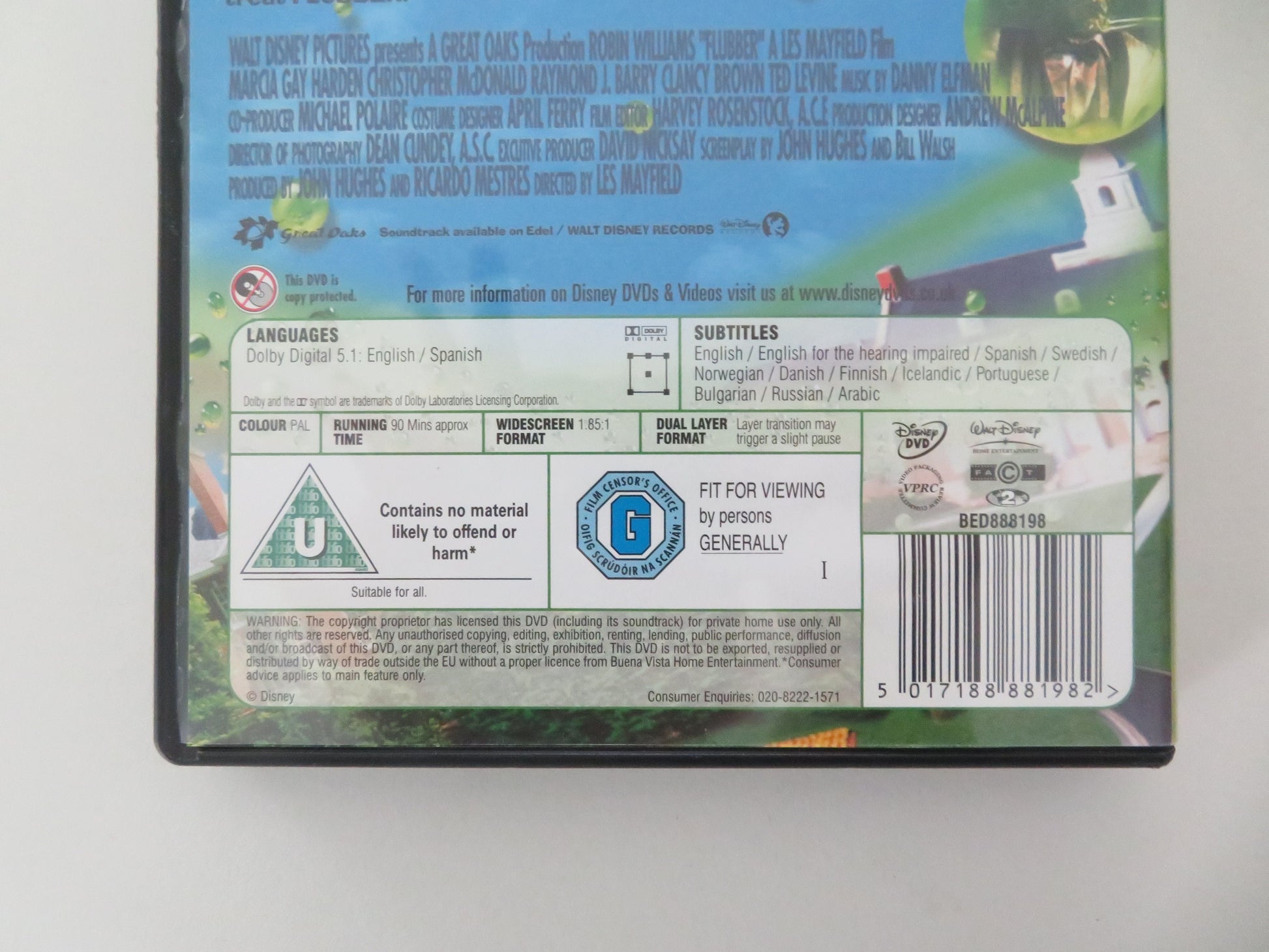 Flubber (DVD) Disney Robin Williams Marcia Gay Harden 1997 Region 2 Movie posters