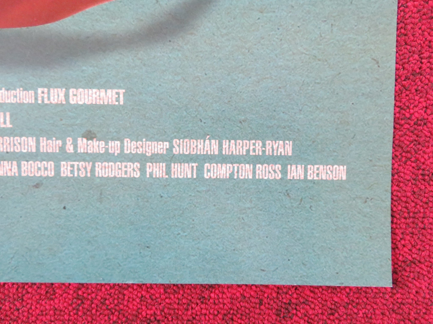 FLUX GOURMET US ONE SHEET ROLLED POSTER ASA BUTTERFIELD GWENDOLINE CHRISTIE 2022 Rendezvous Cinema Movie posters