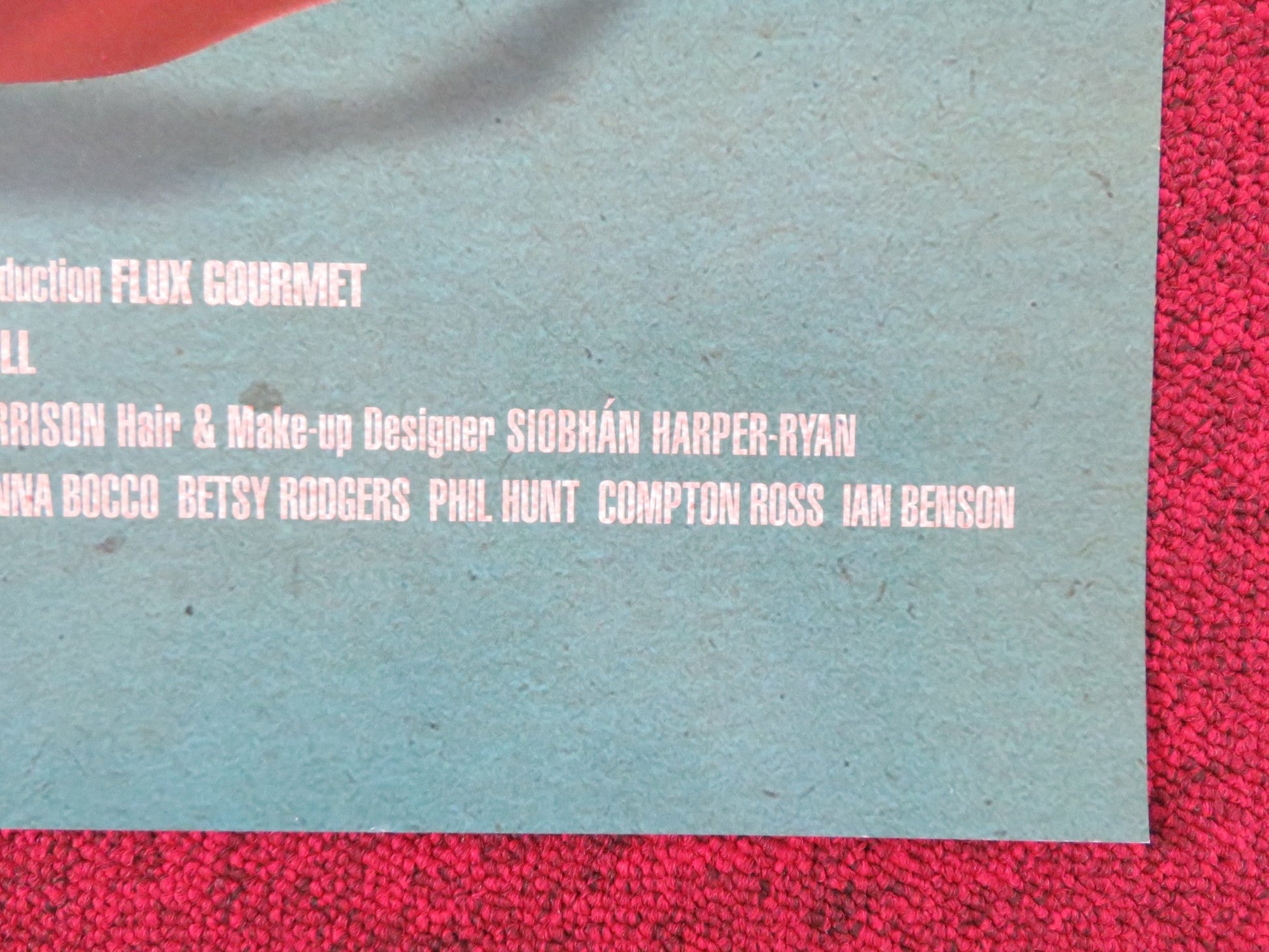 FLUX GOURMET US ONE SHEET ROLLED POSTER ASA BUTTERFIELD GWENDOLINE CHRISTIE 2022 Rendezvous Cinema Movie posters